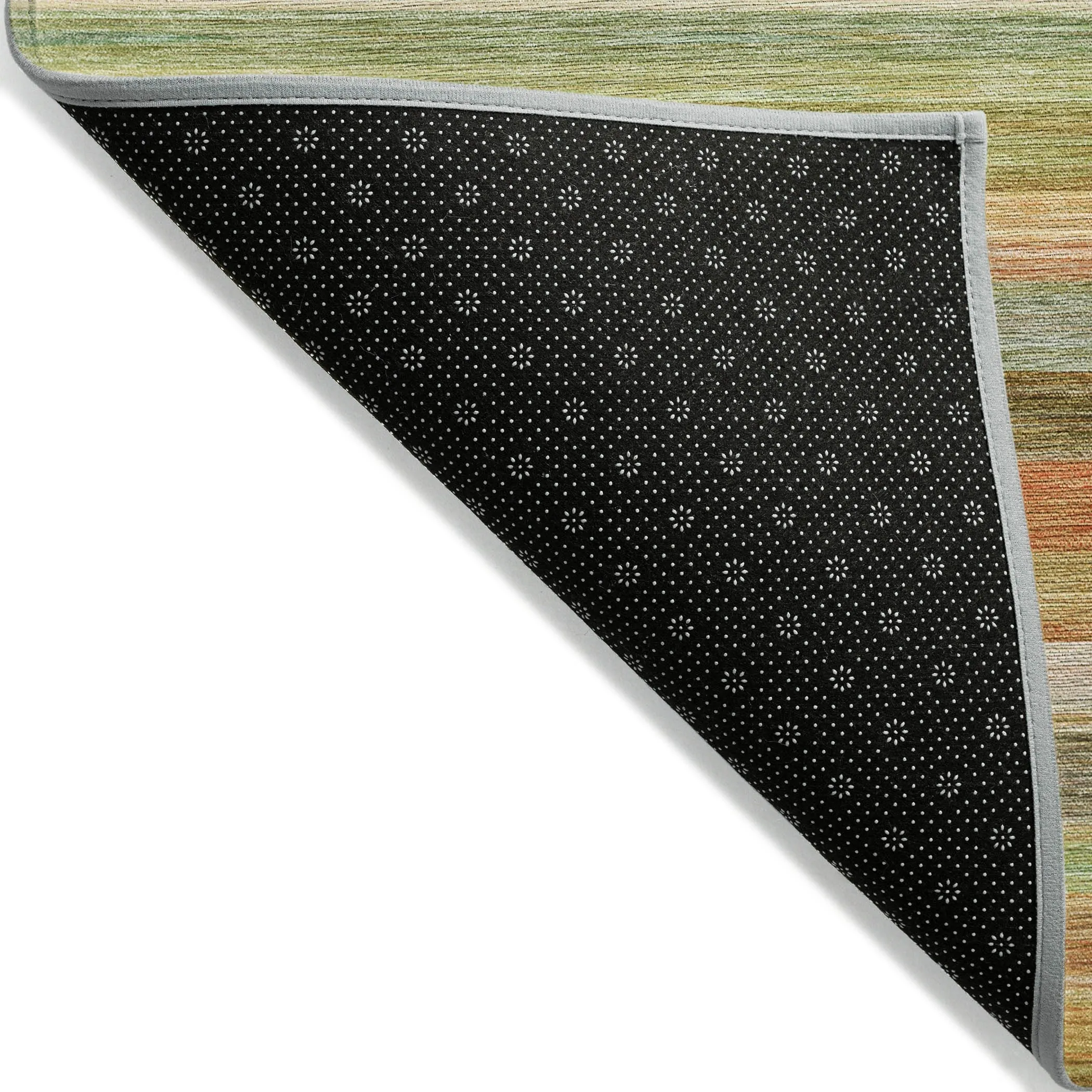 Machine Washable Indoor/ Outdoor Ombre Stripes Chantille Rug