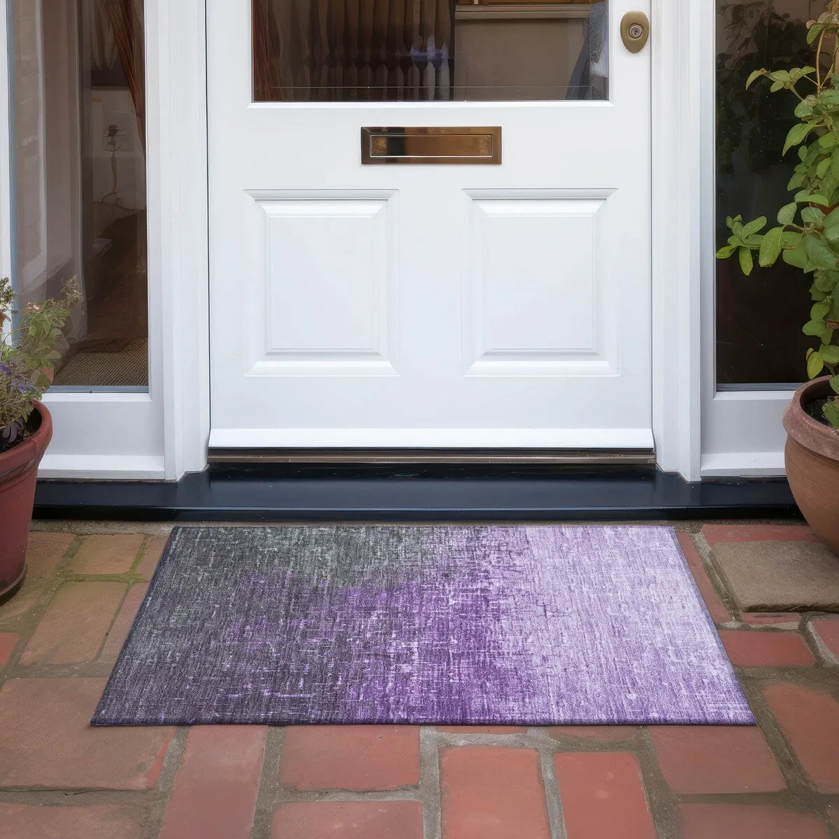 Machine Washable Indoor/ Outdoor Ombre Texture Chantille Rug