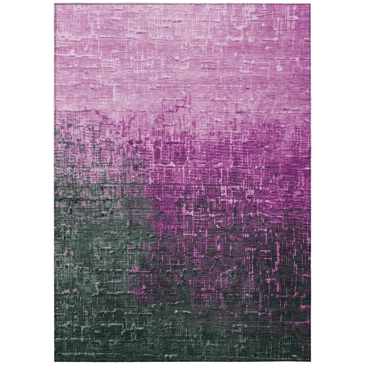 Machine Washable Indoor/ Outdoor Ombre Texture Chantille Rug