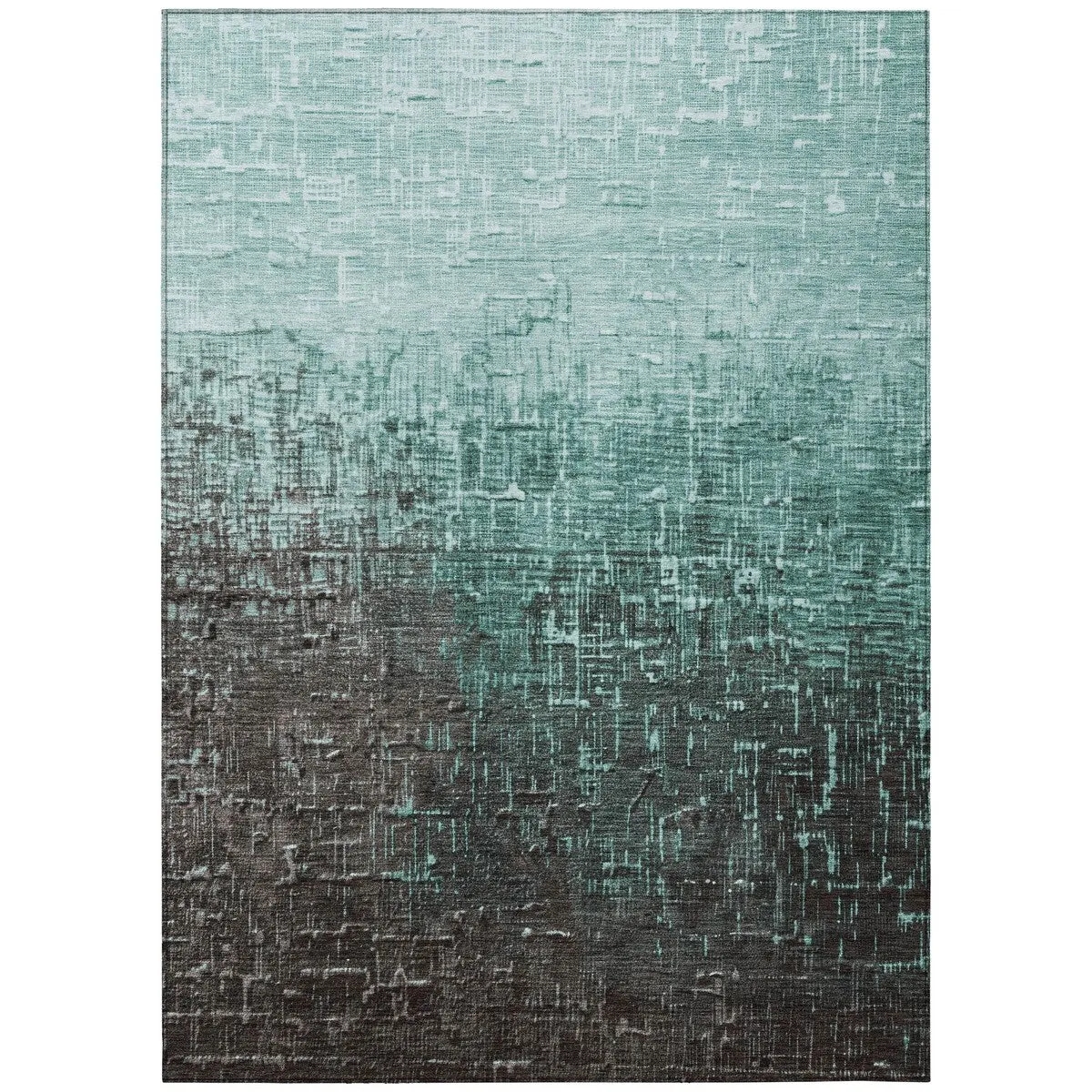 Machine Washable Indoor/ Outdoor Ombre Texture Chantille Rug