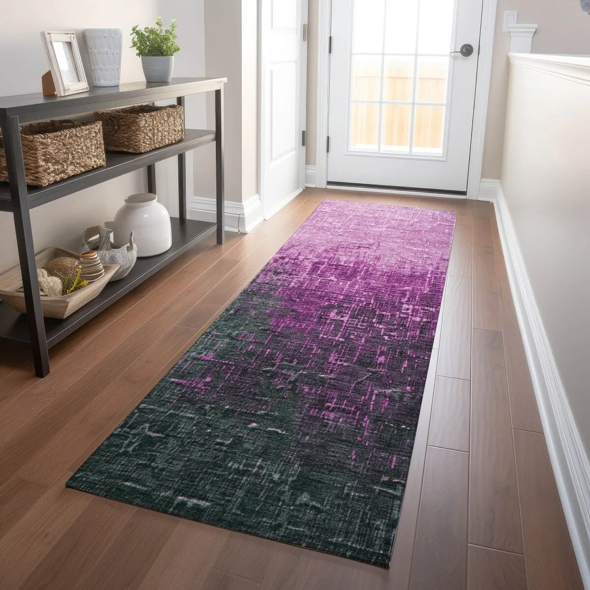 Machine Washable Indoor/ Outdoor Ombre Texture Chantille Rug