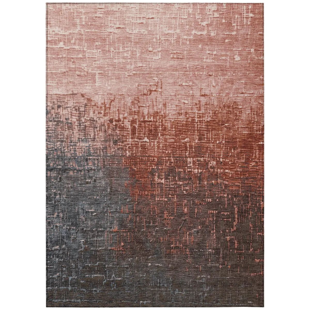 Machine Washable Indoor/ Outdoor Ombre Texture Chantille Rug