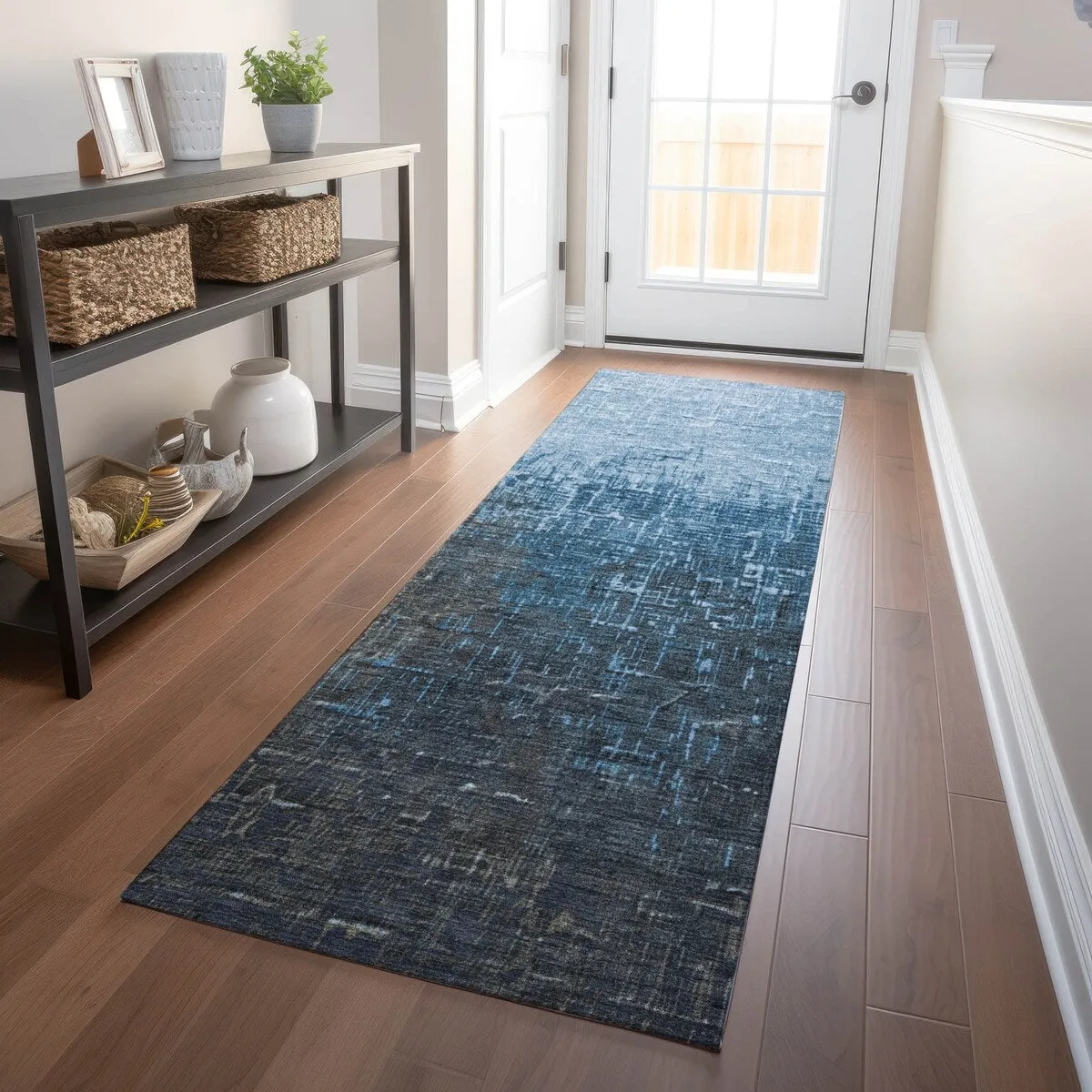 Machine Washable Indoor/ Outdoor Ombre Texture Chantille Rug