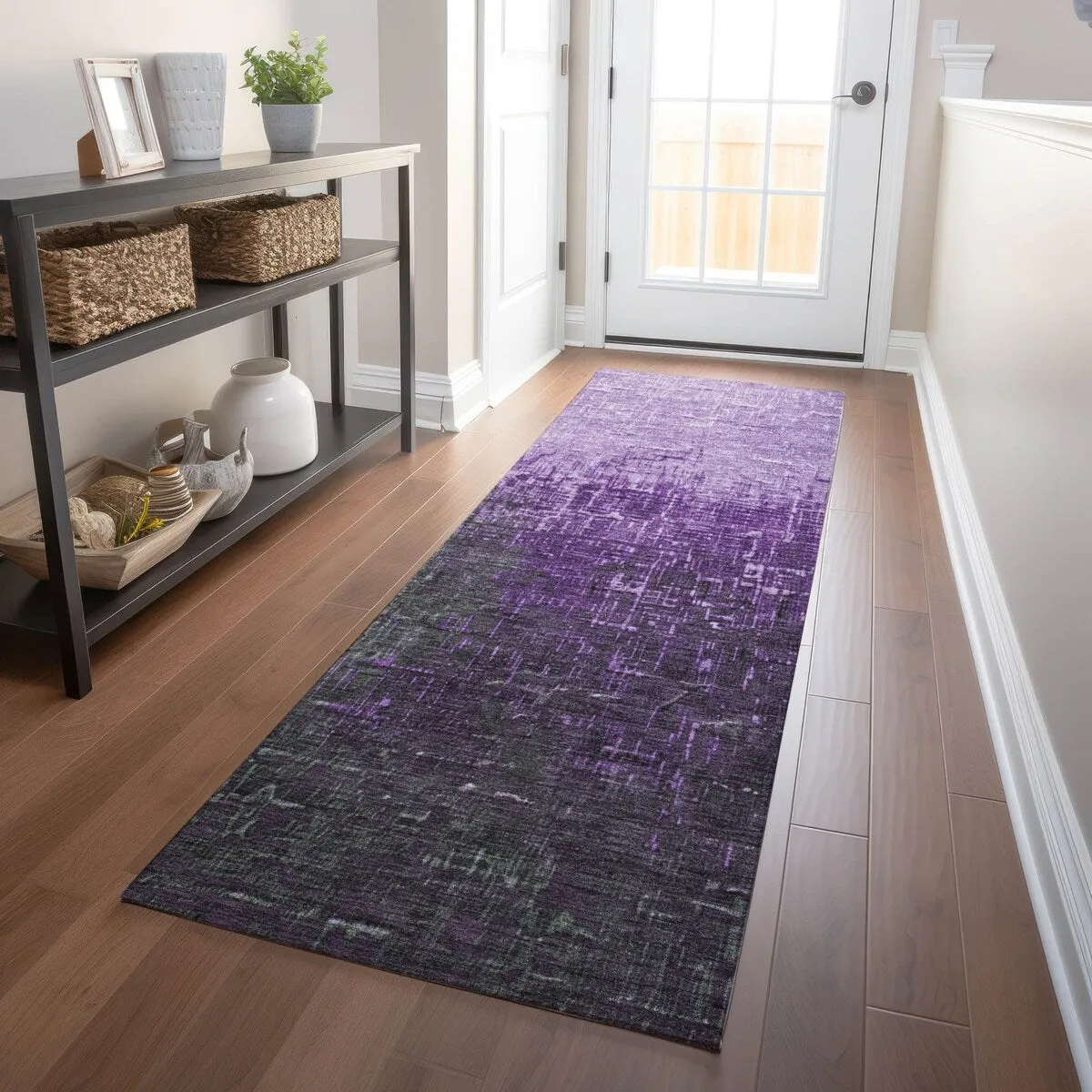 Machine Washable Indoor/ Outdoor Ombre Texture Chantille Rug