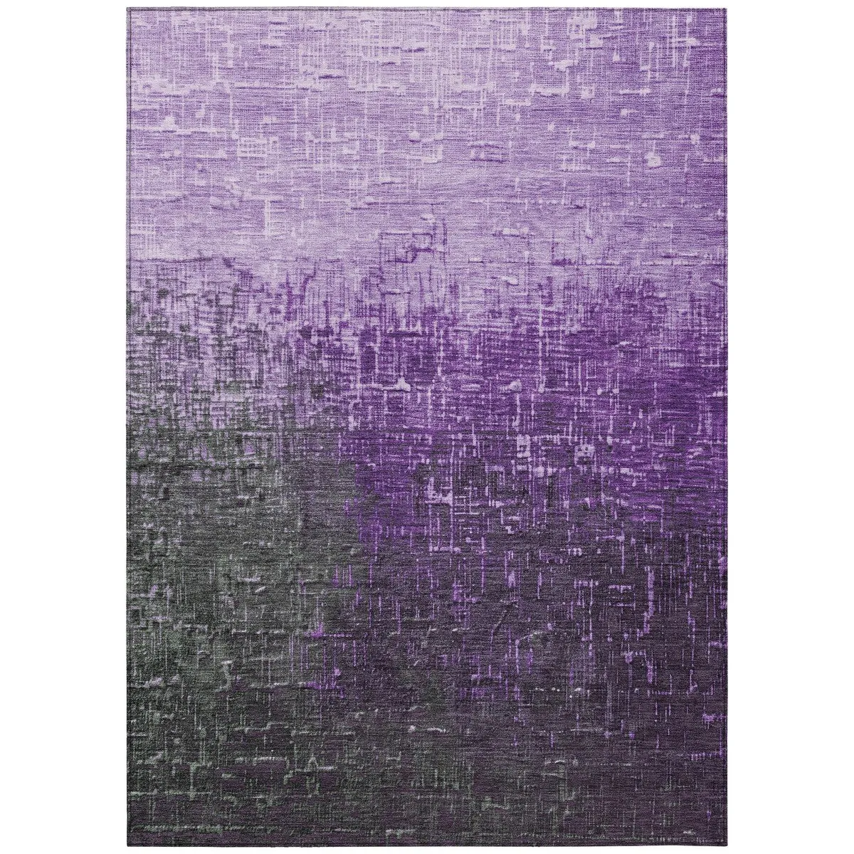 Machine Washable Indoor/ Outdoor Ombre Texture Chantille Rug