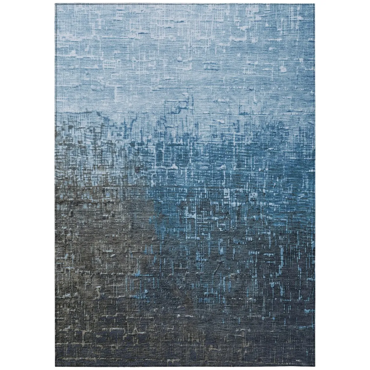 Machine Washable Indoor/ Outdoor Ombre Texture Chantille Rug