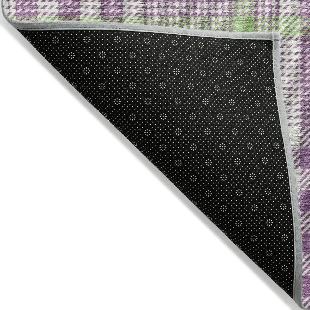 Machine Washable Indoor/ Outdoor Plaid Chantille Rug