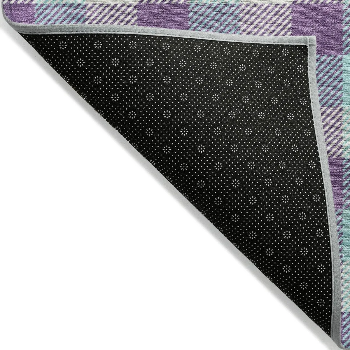 Machine Washable Indoor/ Outdoor Plaid Chantille Rug