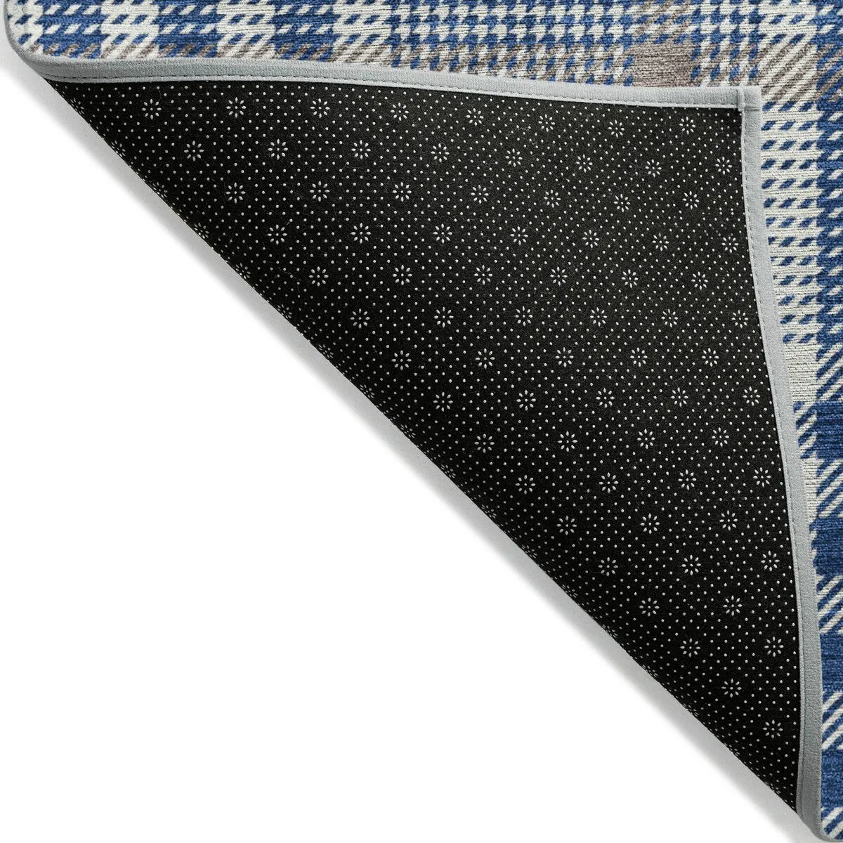 Machine Washable Indoor/ Outdoor Plaid Chantille Rug