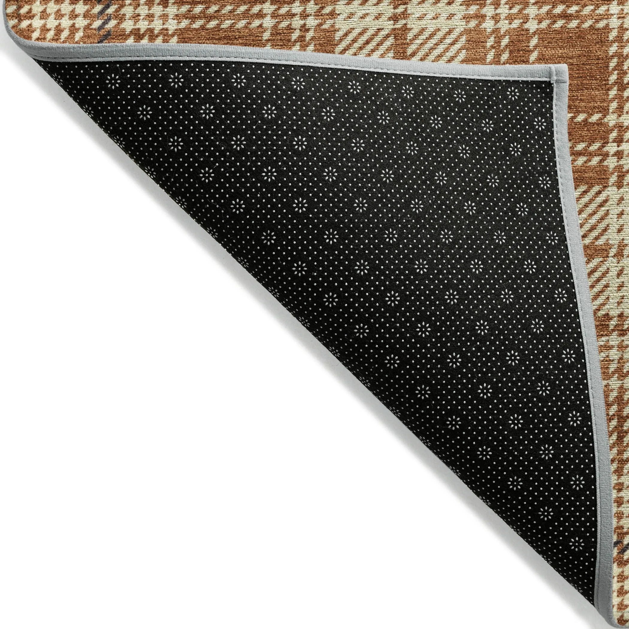 Machine Washable Indoor/ Outdoor Plaid Chantille Rug