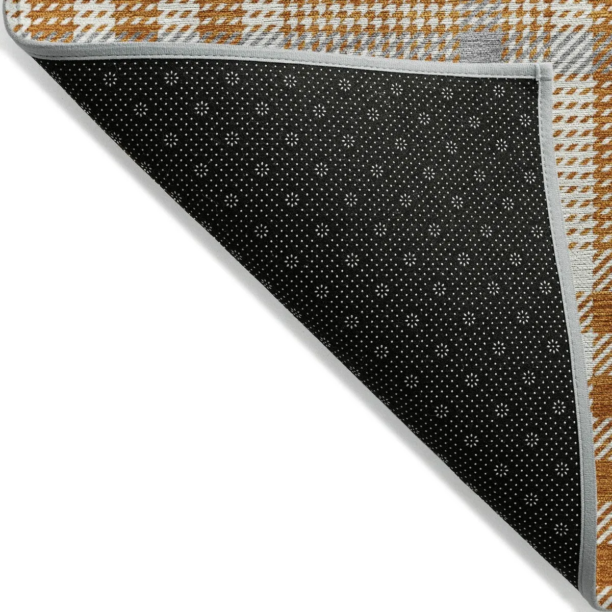 Machine Washable Indoor/ Outdoor Plaid Chantille Rug