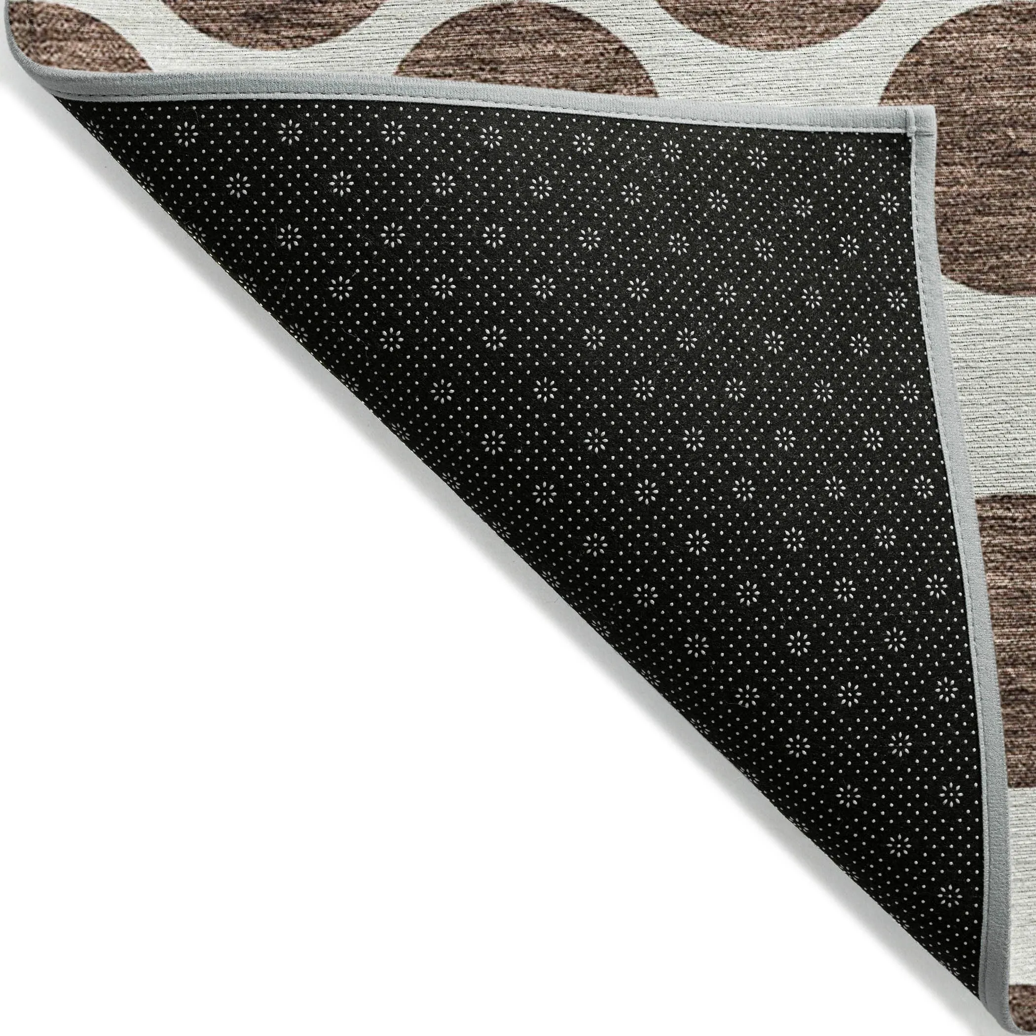 Machine Washable Indoor/ Outdoor Polka Dots Chantille Rug