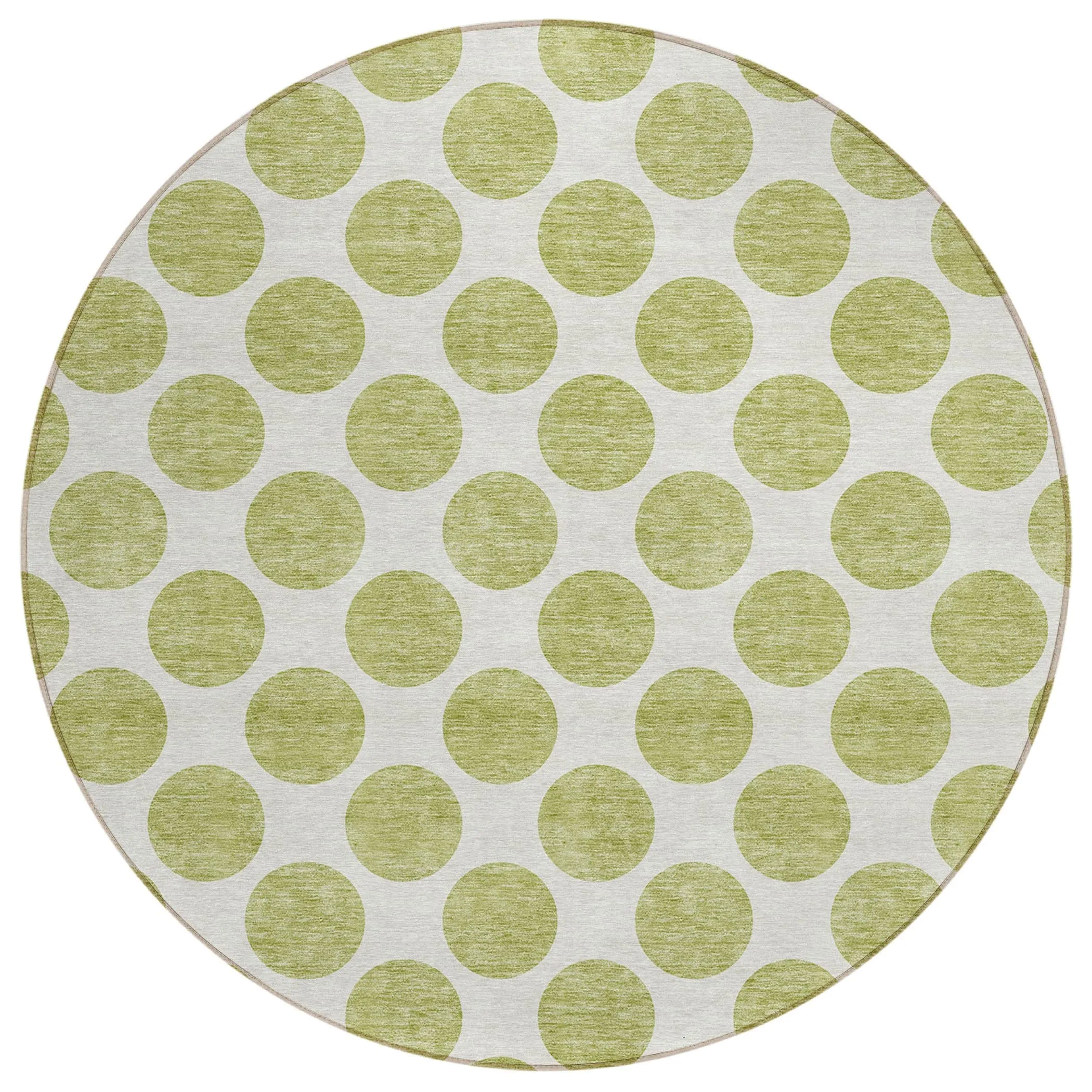 Machine Washable Indoor/ Outdoor Polka Dots Chantille Rug