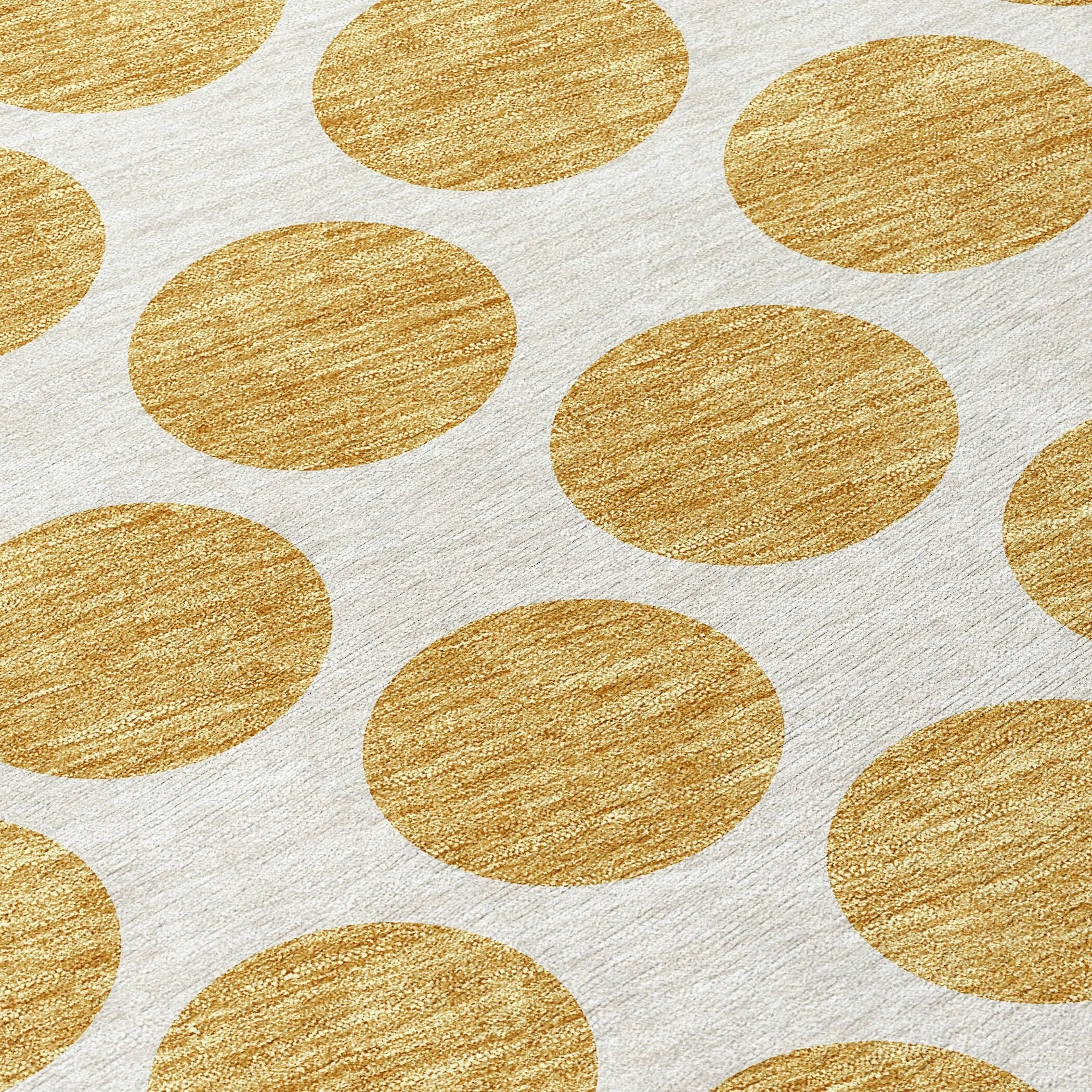 Machine Washable Indoor/ Outdoor Polka Dots Chantille Rug