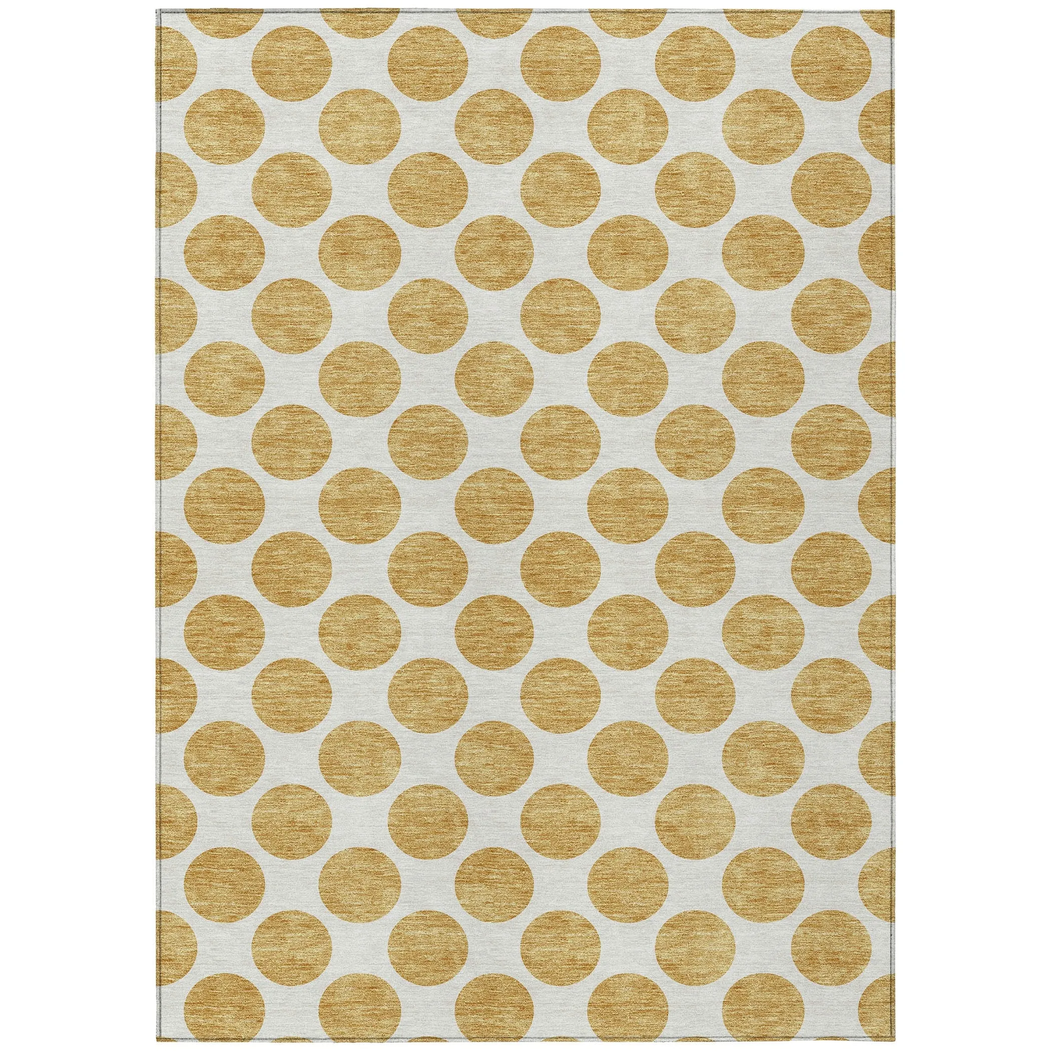 Machine Washable Indoor/ Outdoor Polka Dots Chantille Rug