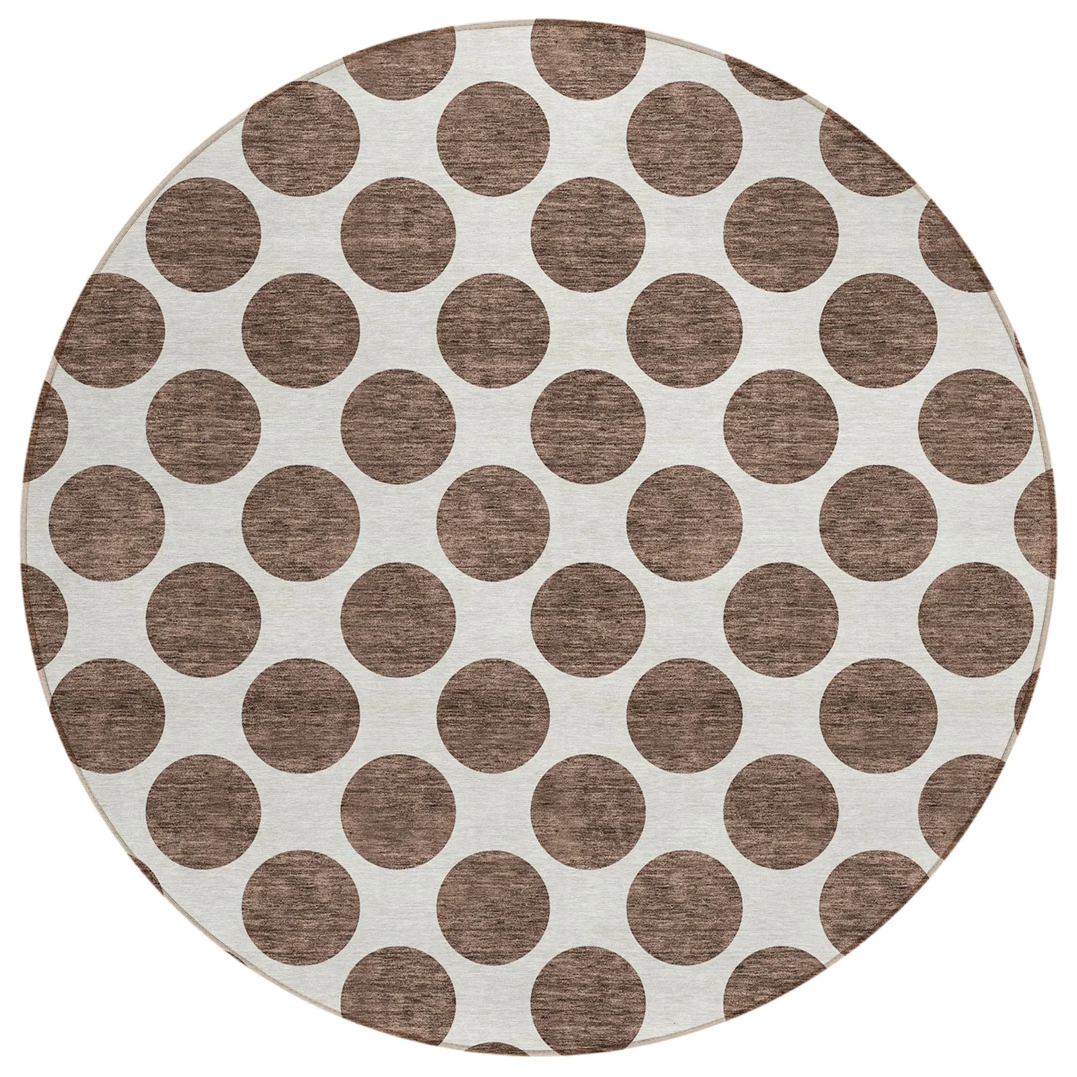 Machine Washable Indoor/ Outdoor Polka Dots Chantille Rug