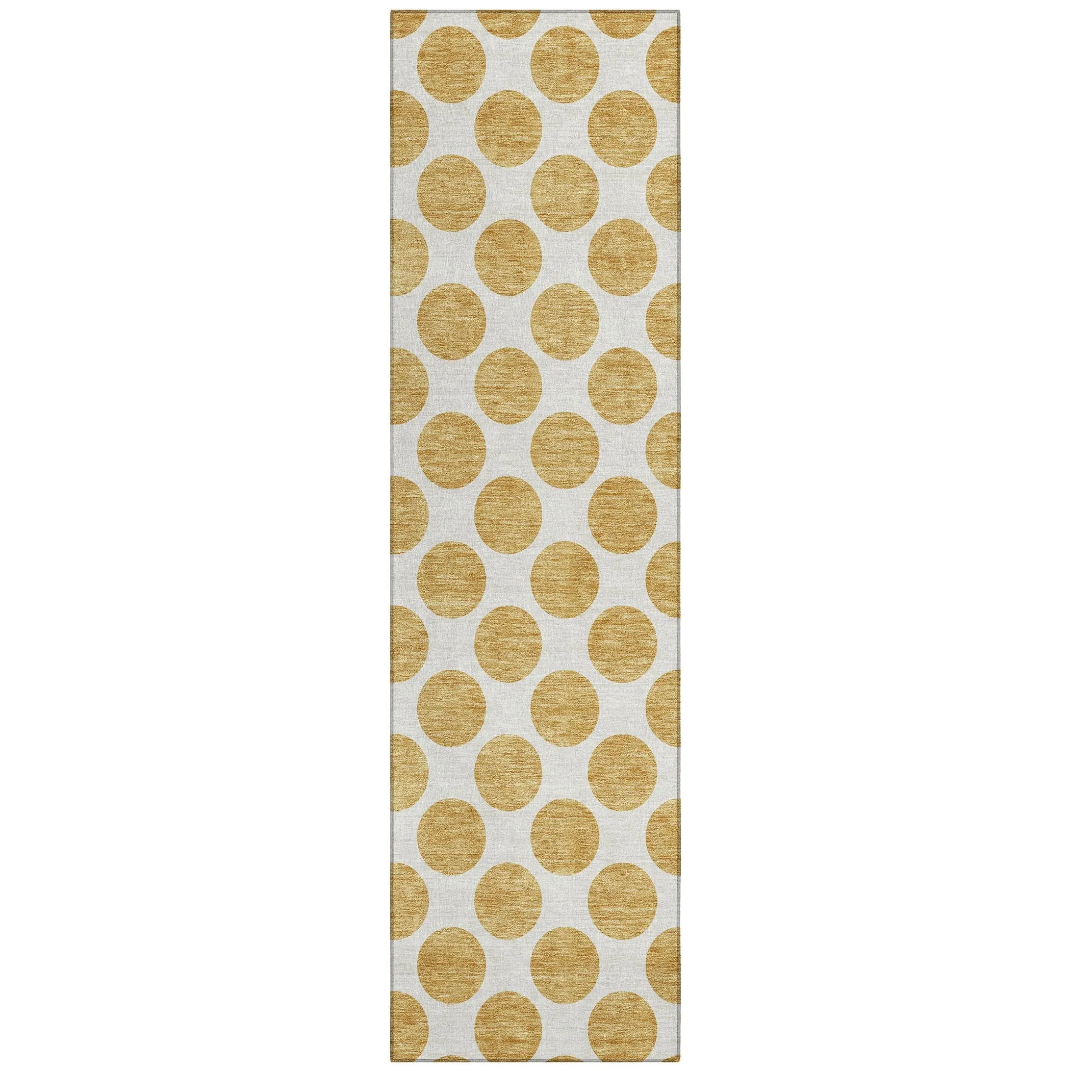 Machine Washable Indoor/ Outdoor Polka Dots Chantille Rug