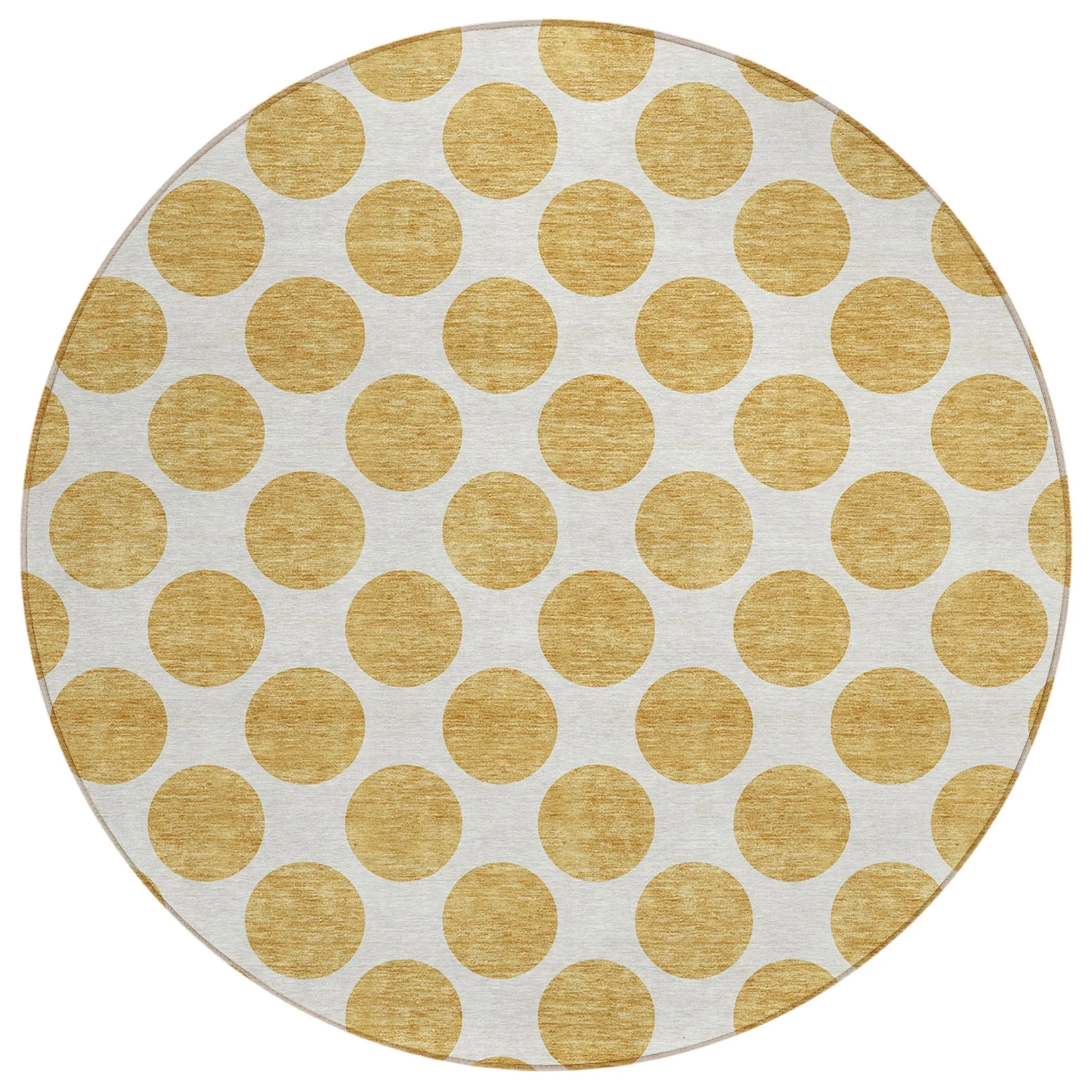 Machine Washable Indoor/ Outdoor Polka Dots Chantille Rug