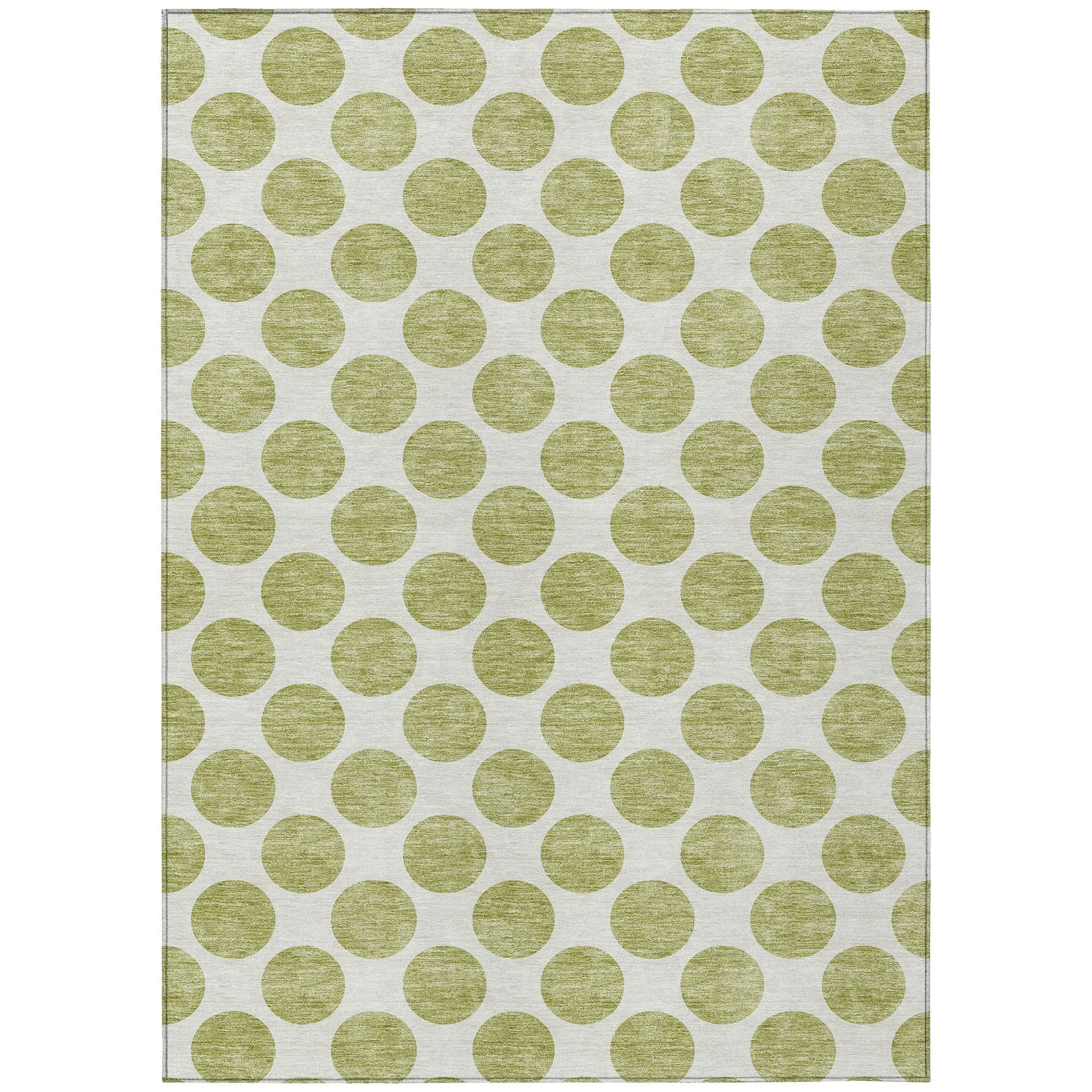 Machine Washable Indoor/ Outdoor Polka Dots Chantille Rug