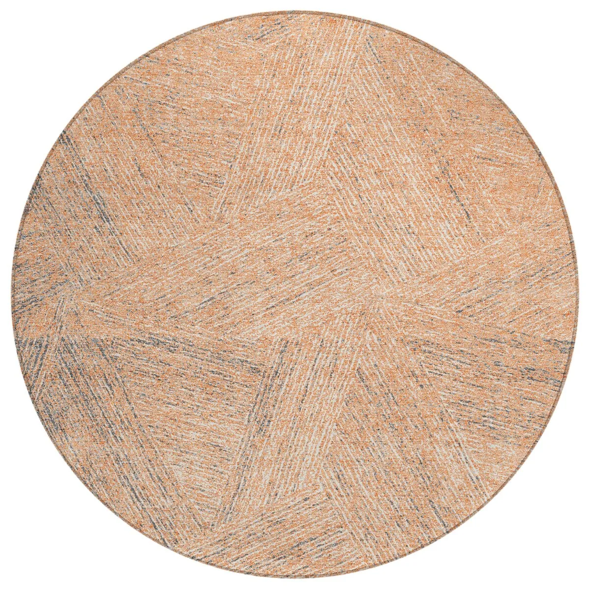 Machine Washable Indoor/ Outdoor Solid Geo Chantille Rug