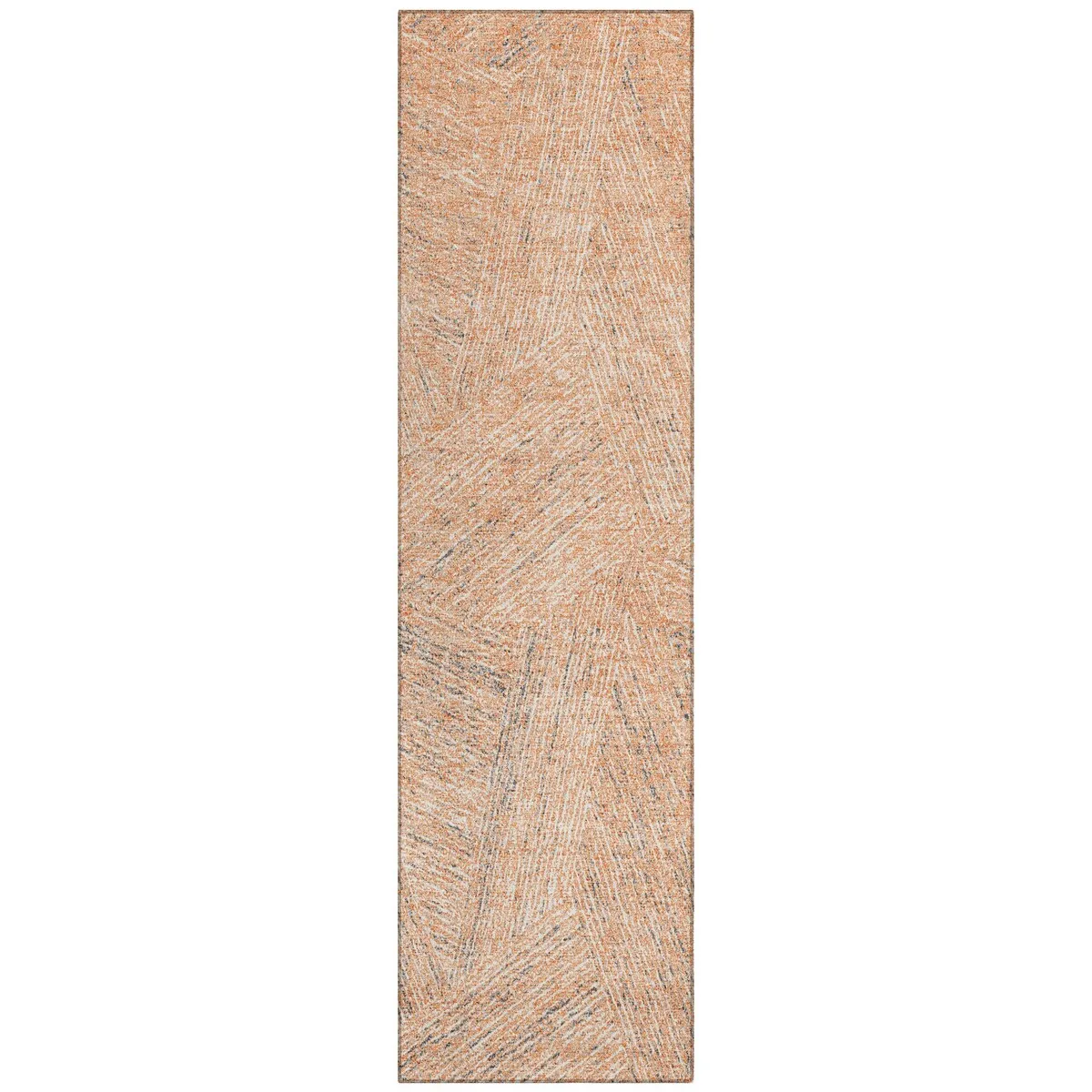 Machine Washable Indoor/ Outdoor Solid Geo Chantille Rug