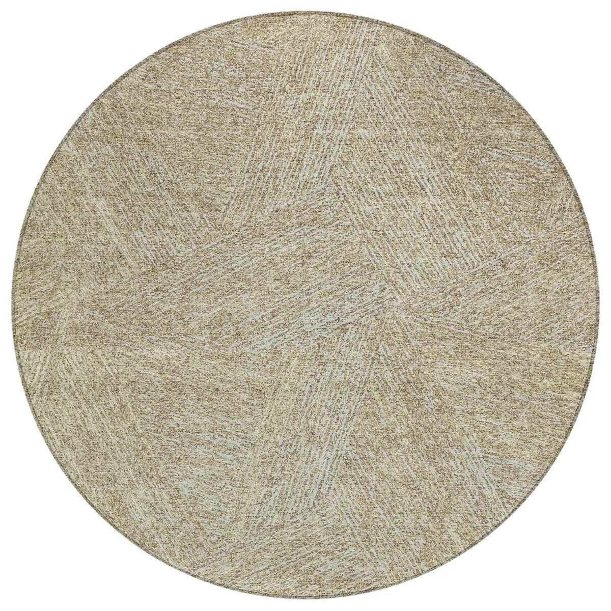 Machine Washable Indoor/ Outdoor Solid Geo Chantille Rug