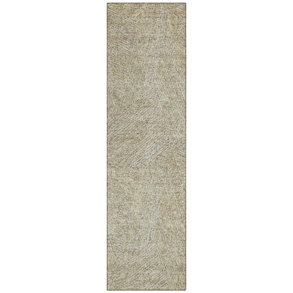 Machine Washable Indoor/ Outdoor Solid Geo Chantille Rug
