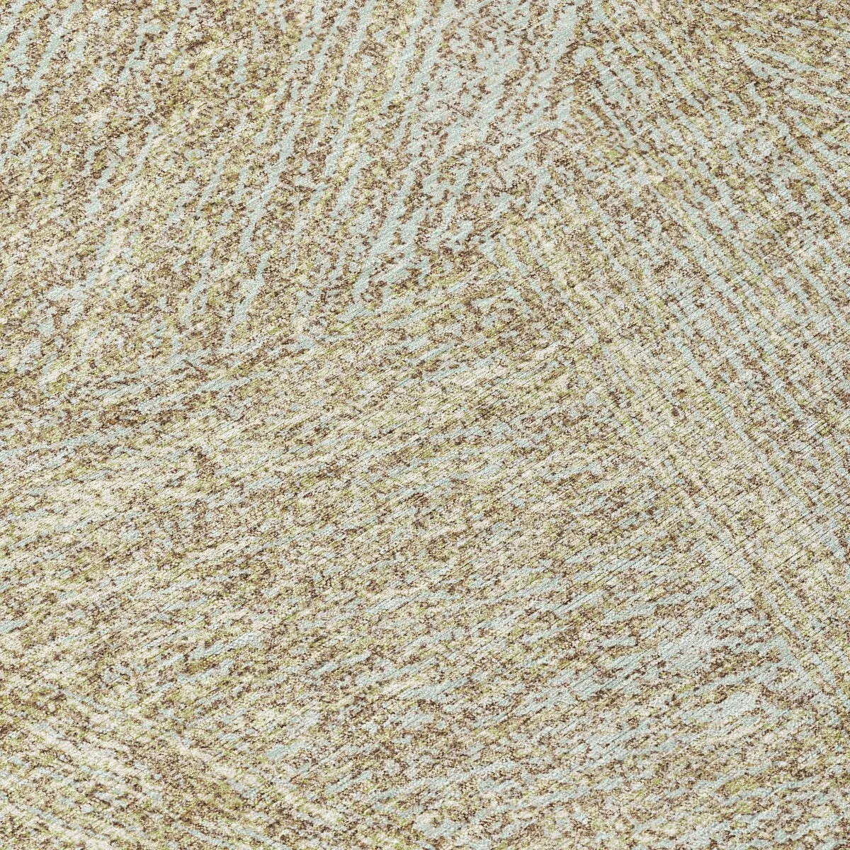 Machine Washable Indoor/ Outdoor Solid Geo Chantille Rug