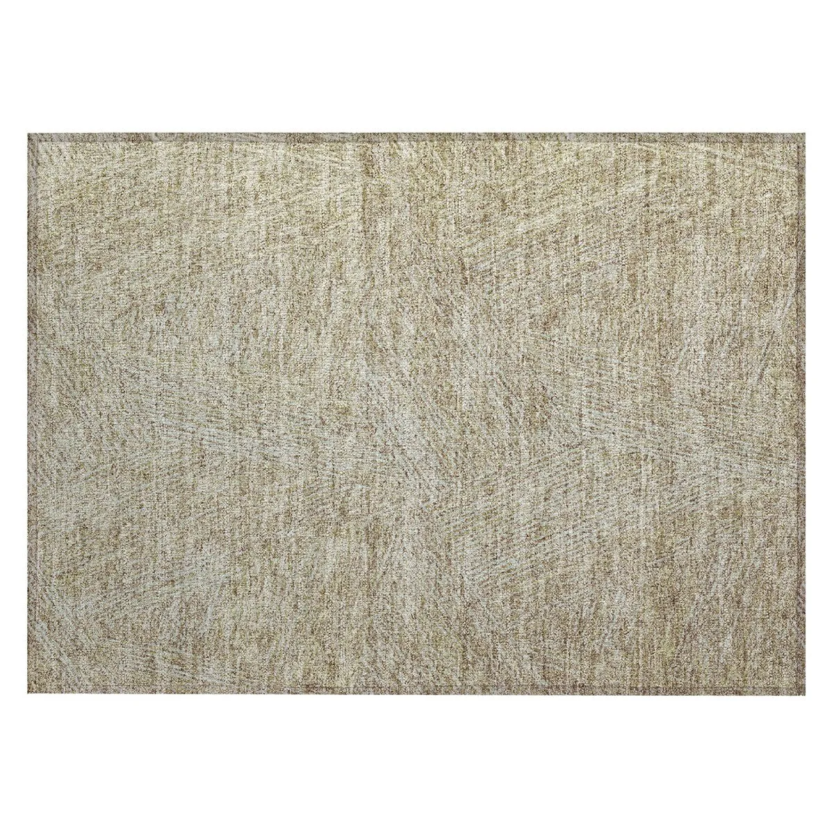 Machine Washable Indoor/ Outdoor Solid Geo Chantille Rug