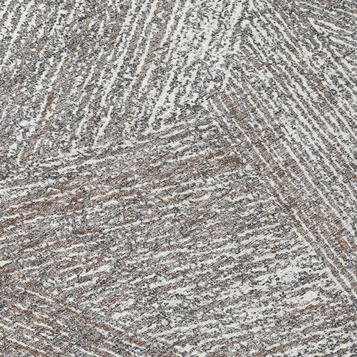 Machine Washable Indoor/ Outdoor Solid Geo Chantille Rug