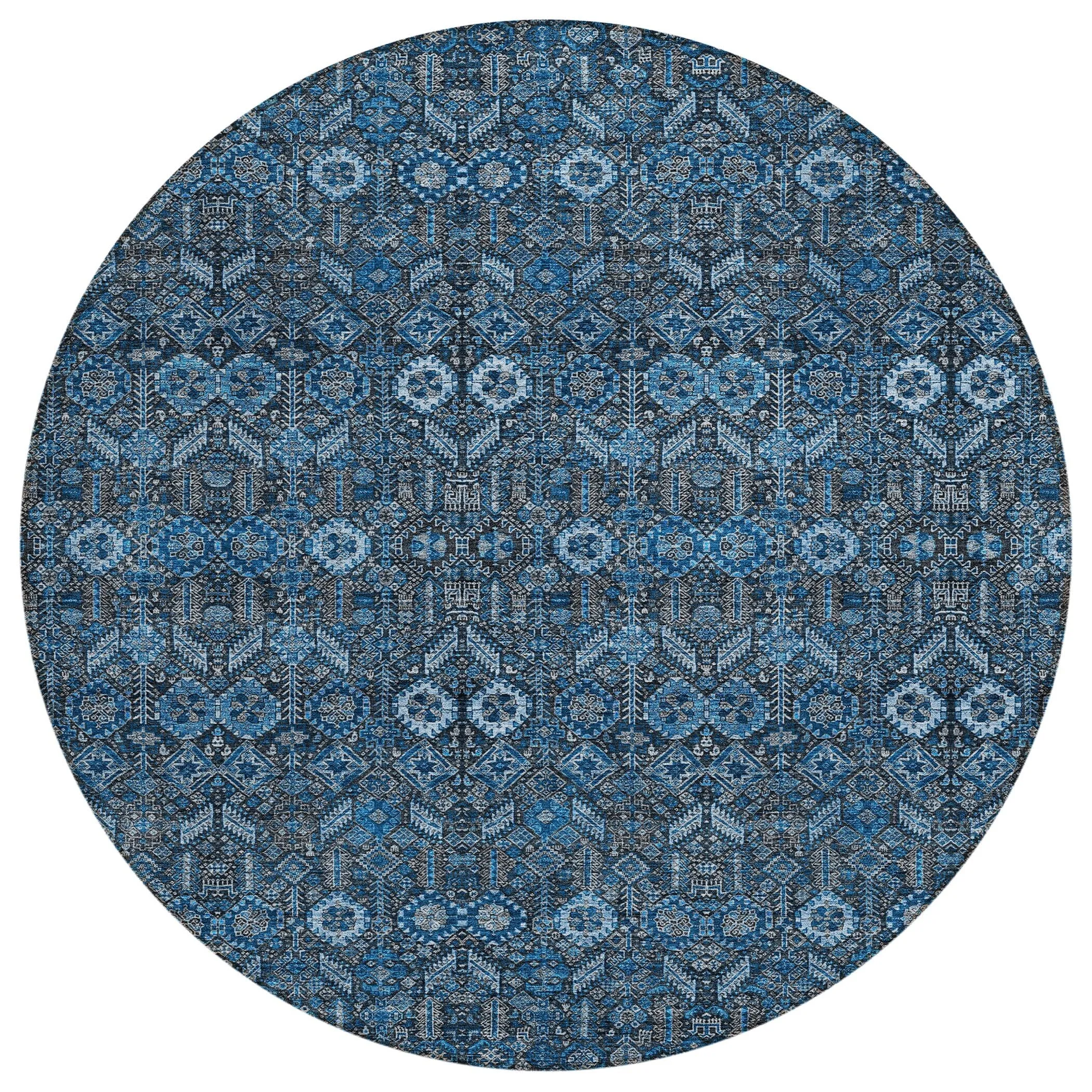 Machine Washable Indoor/ Outdoor Traditional Boho Chantille Rug
