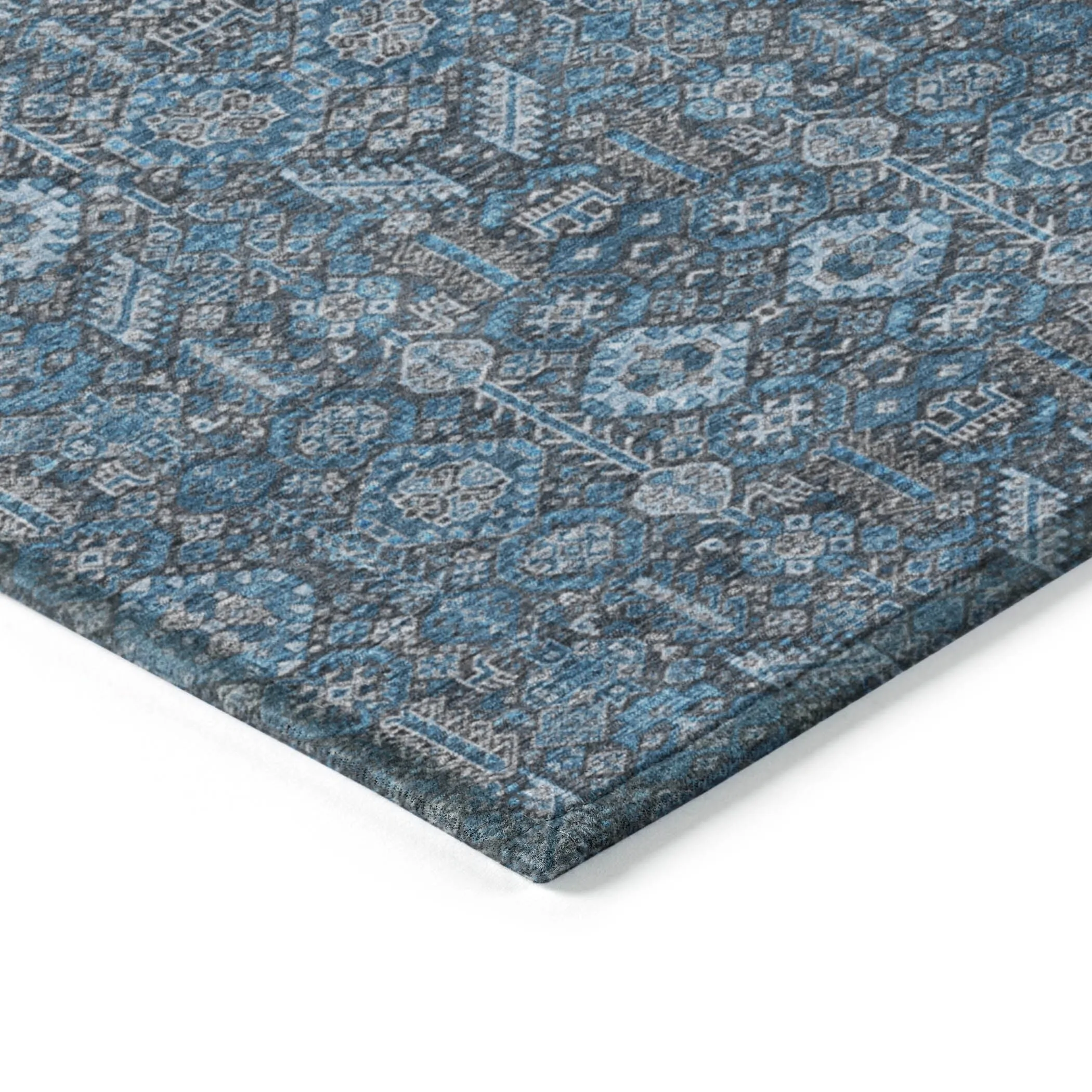 Machine Washable Indoor/ Outdoor Traditional Boho Chantille Rug
