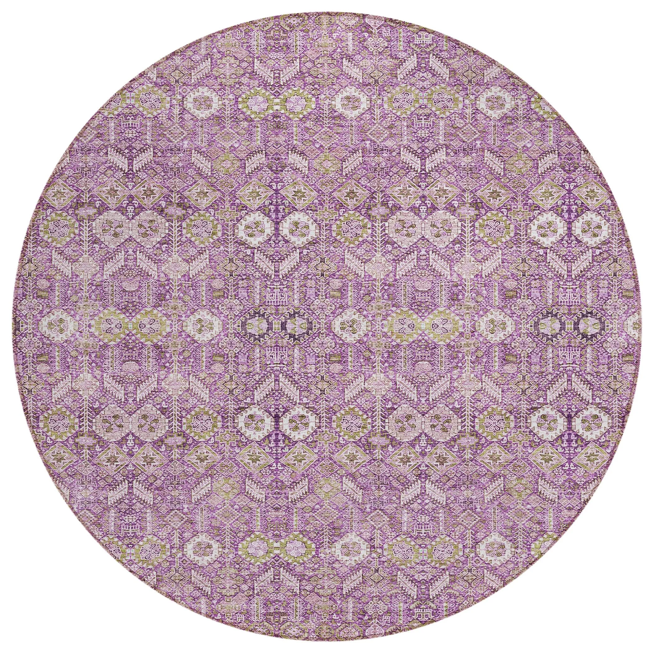 Machine Washable Indoor/ Outdoor Traditional Boho Chantille Rug