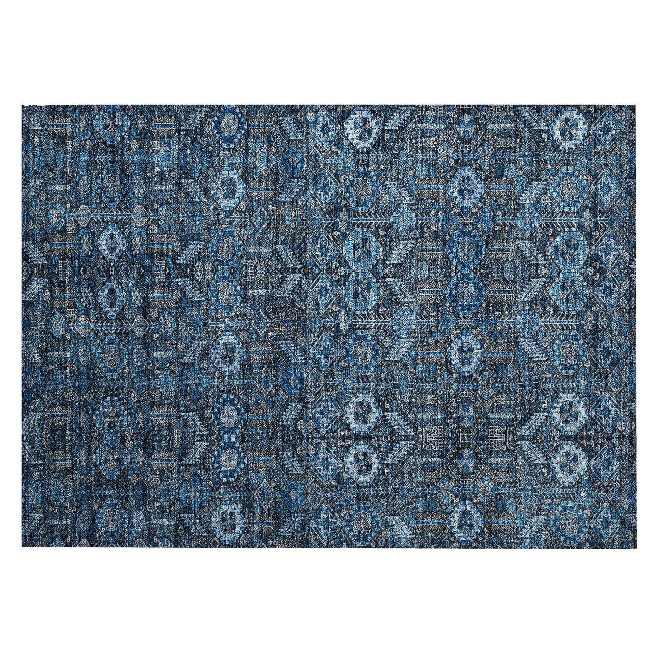 Machine Washable Indoor/ Outdoor Traditional Boho Chantille Rug