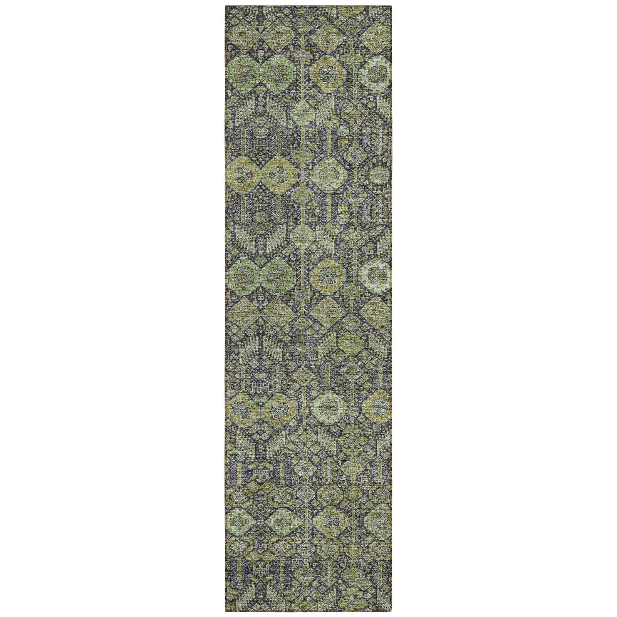 Machine Washable Indoor/ Outdoor Traditional Boho Chantille Rug