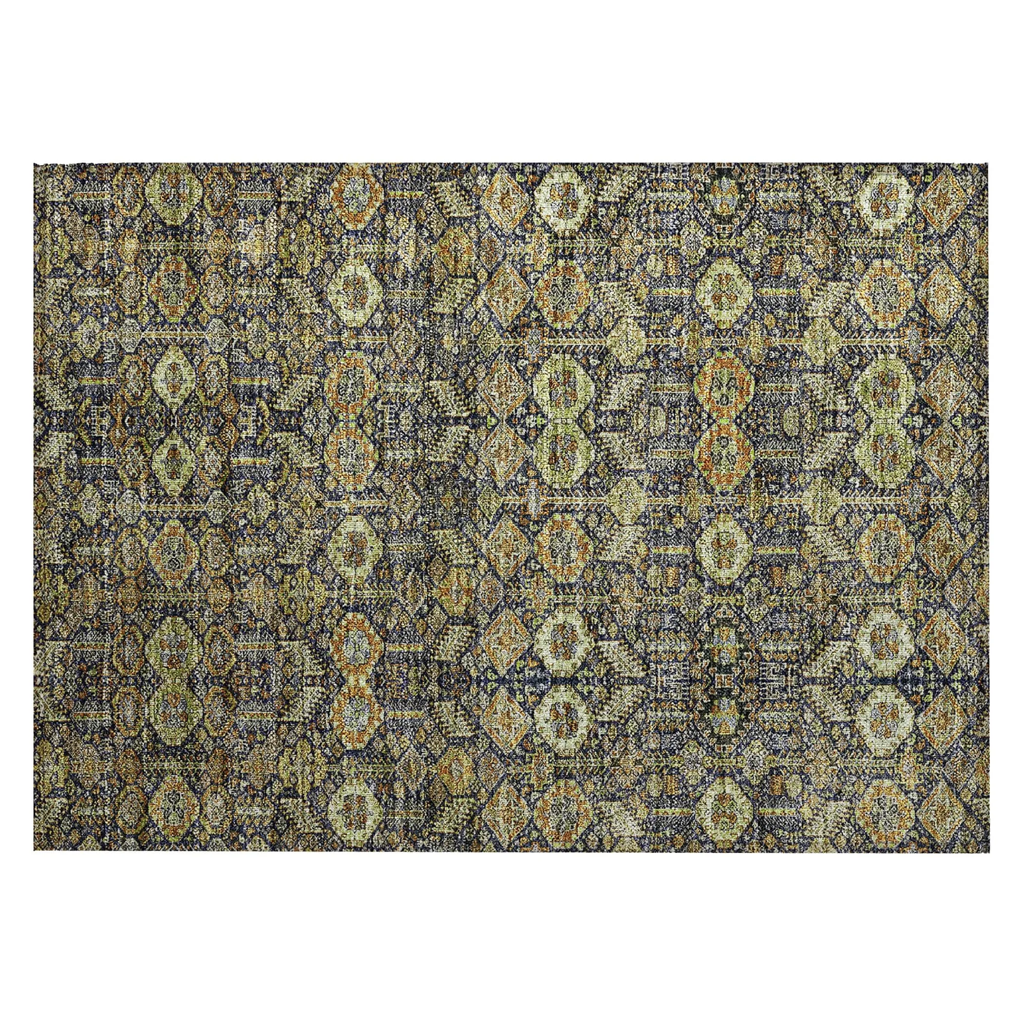 Machine Washable Indoor/ Outdoor Traditional Boho Chantille Rug