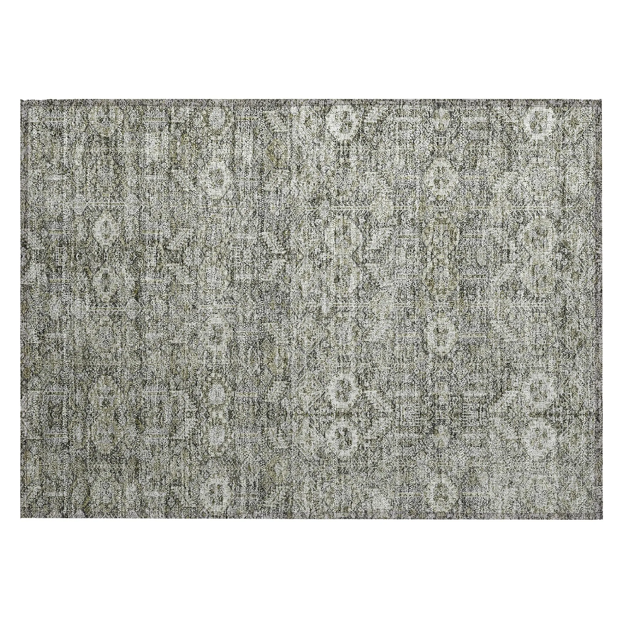 Machine Washable Indoor/ Outdoor Traditional Boho Chantille Rug