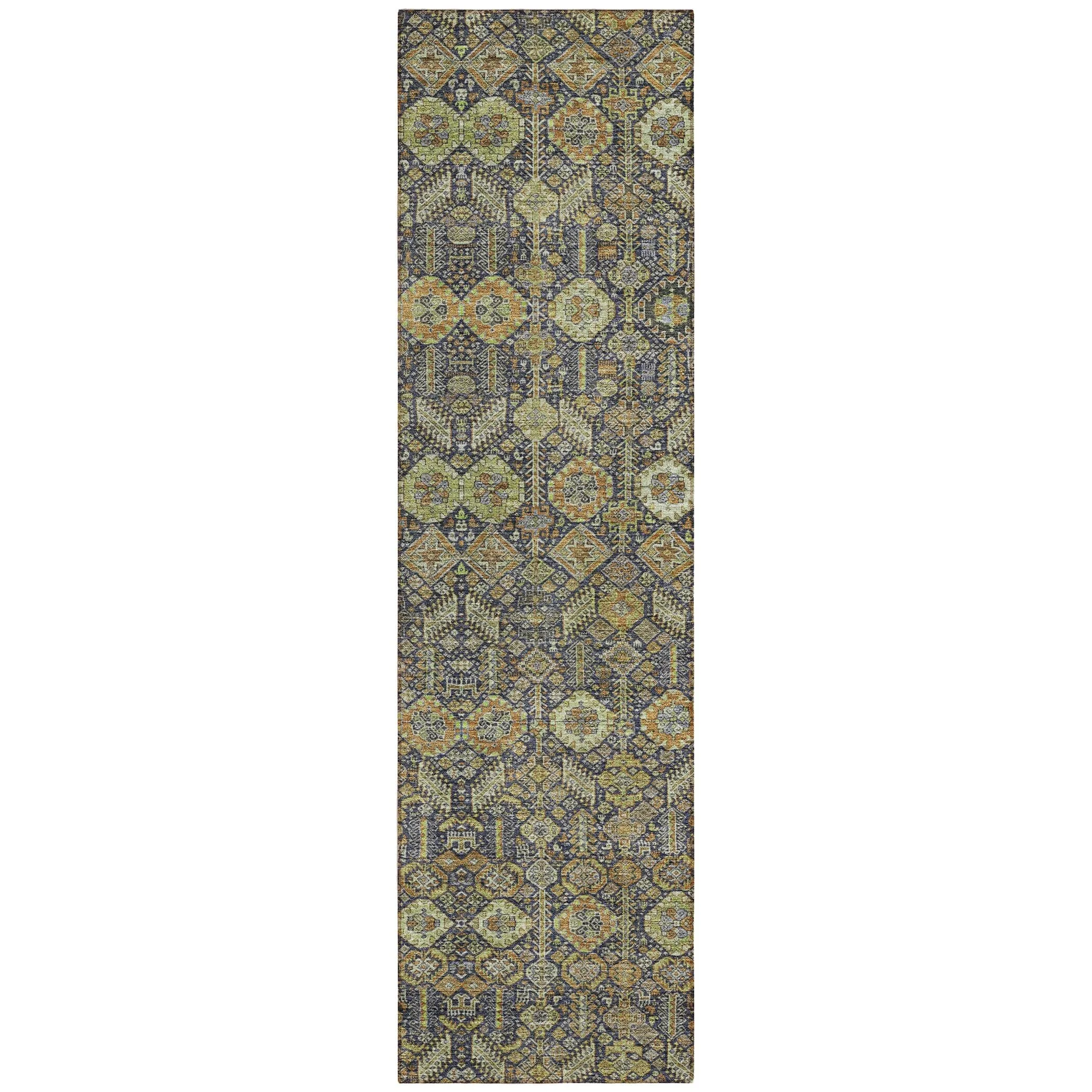 Machine Washable Indoor/ Outdoor Traditional Boho Chantille Rug