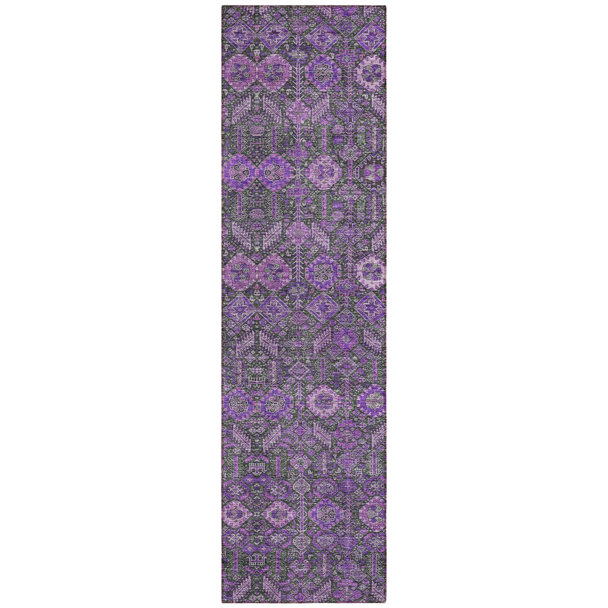 Machine Washable Indoor/ Outdoor Traditional Boho Chantille Rug