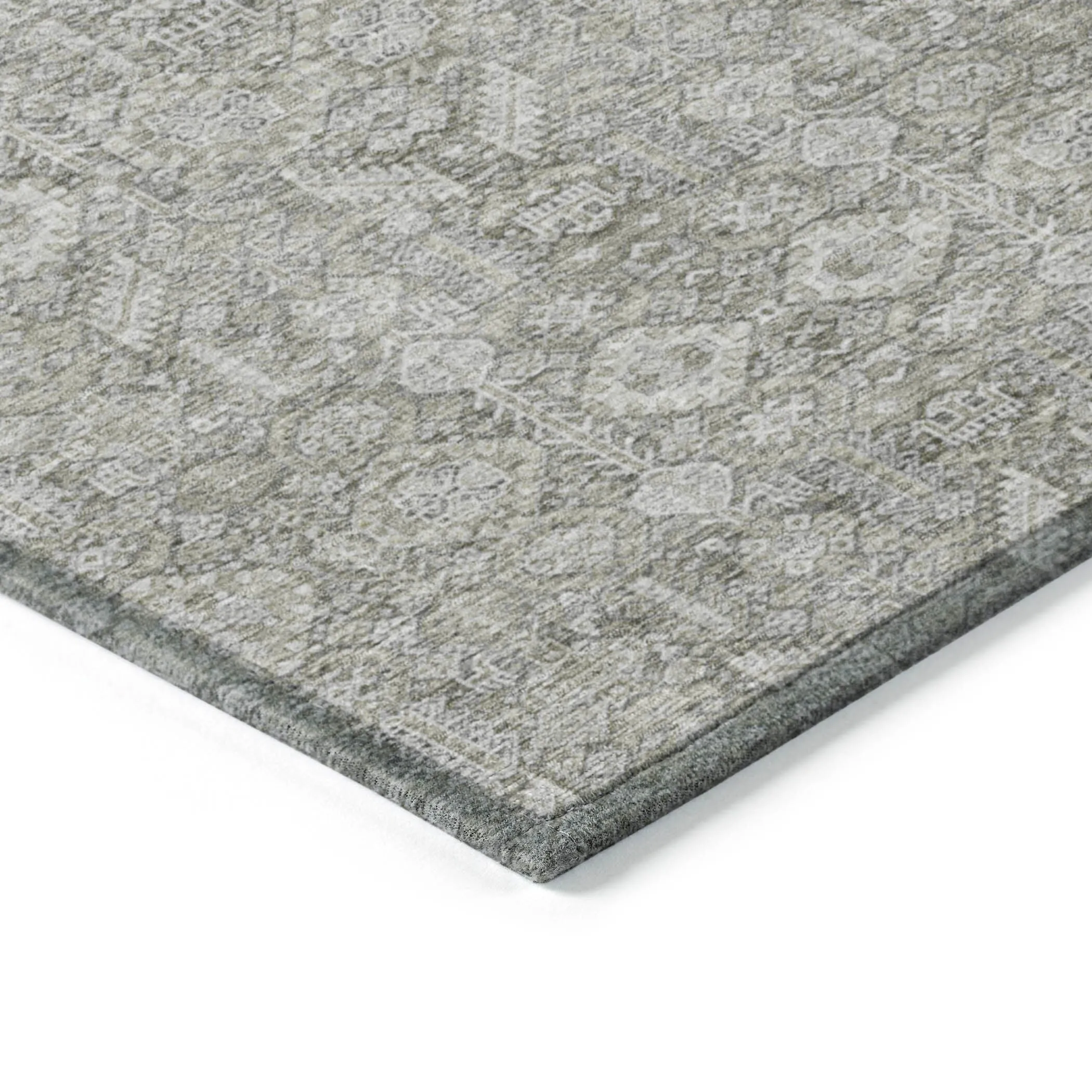 Machine Washable Indoor/ Outdoor Traditional Boho Chantille Rug