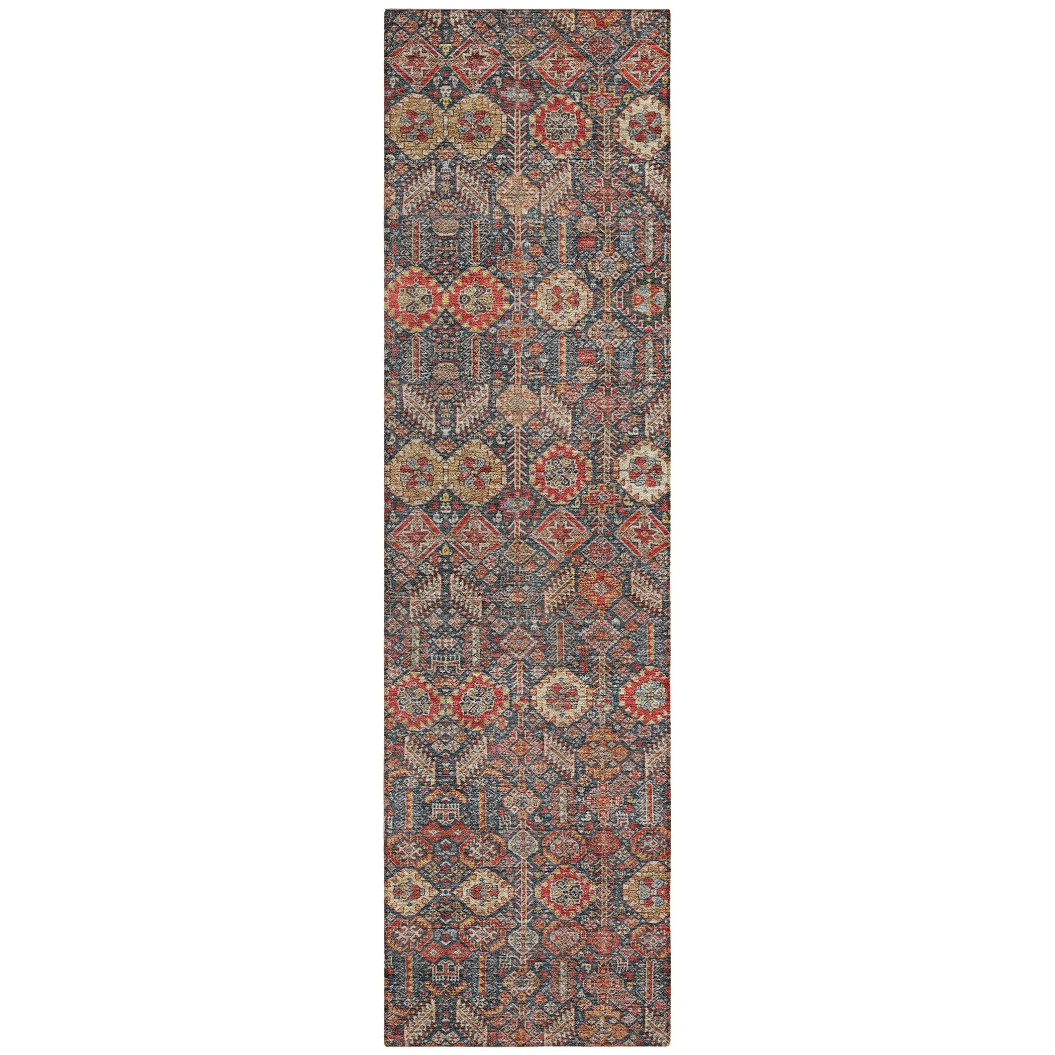 Machine Washable Indoor/ Outdoor Traditional Boho Chantille Rug