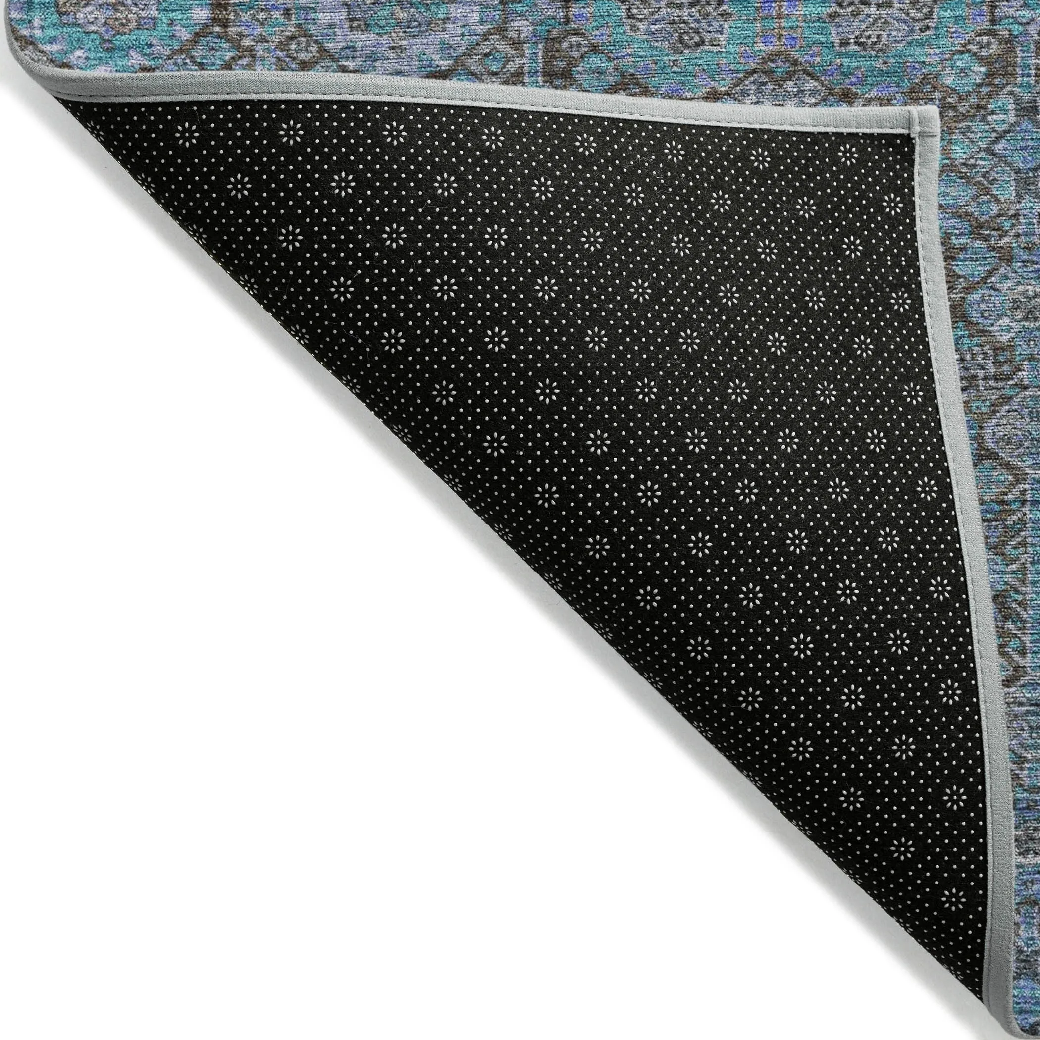 Machine Washable Indoor/ Outdoor Traditional Boho Chantille Rug
