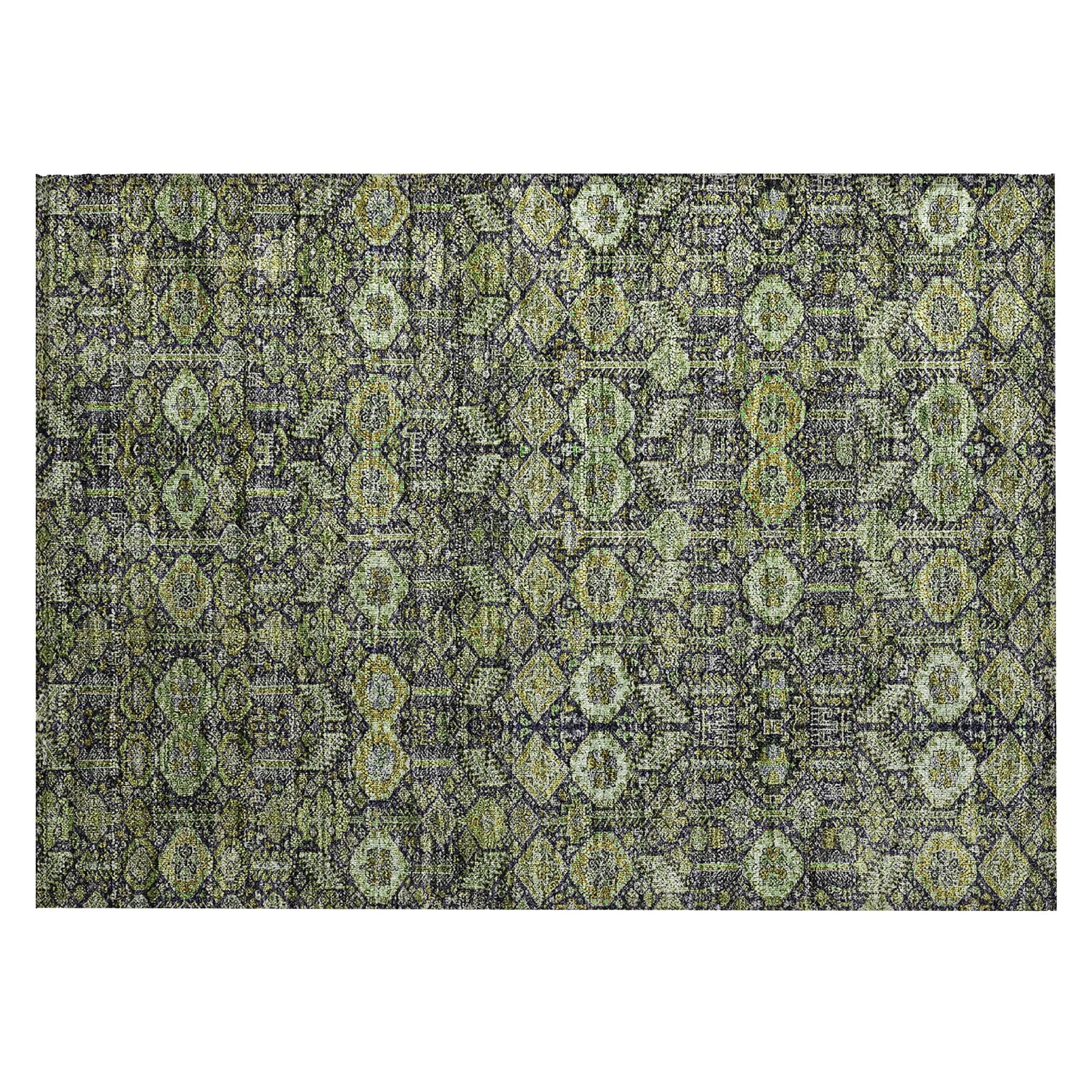 Machine Washable Indoor/ Outdoor Traditional Boho Chantille Rug