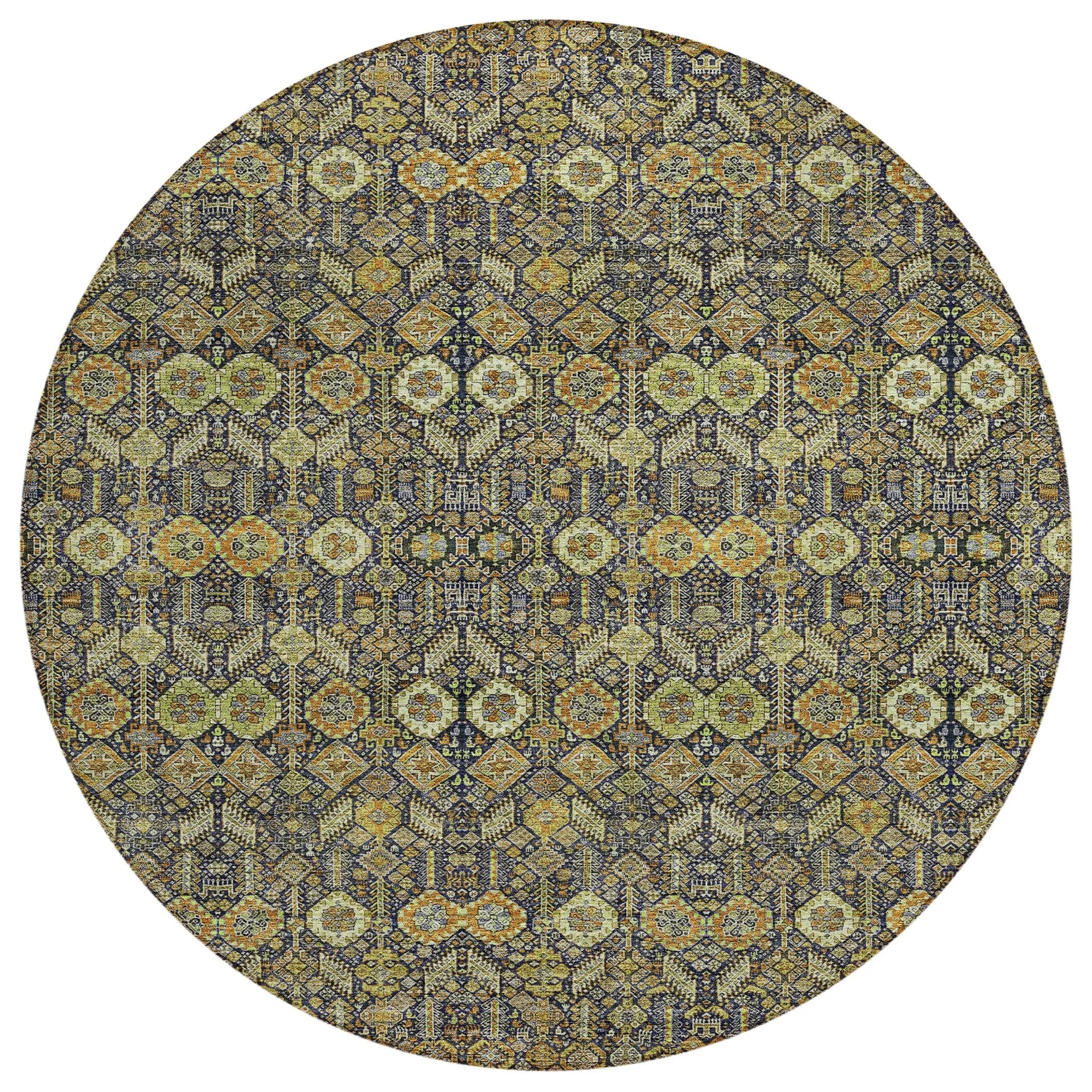 Machine Washable Indoor/ Outdoor Traditional Boho Chantille Rug