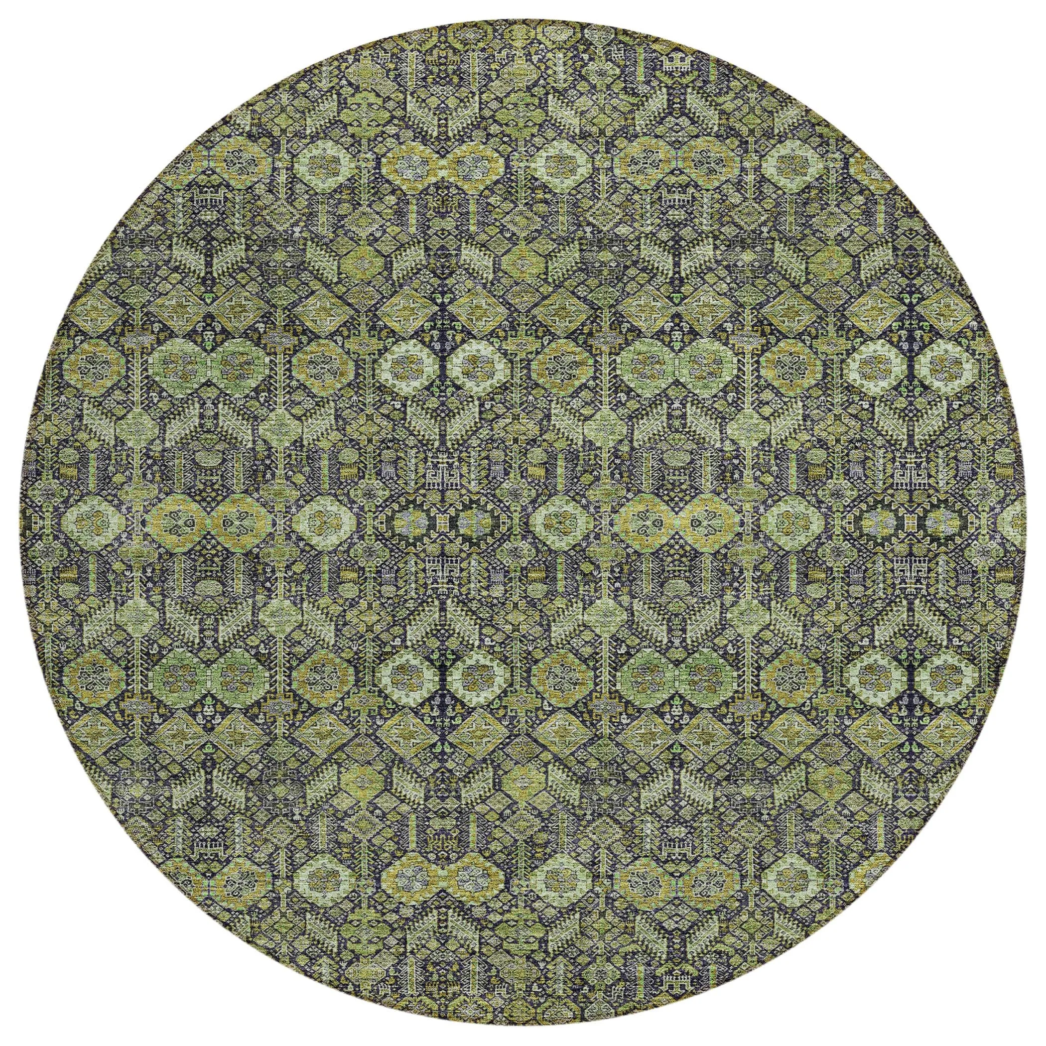 Machine Washable Indoor/ Outdoor Traditional Boho Chantille Rug
