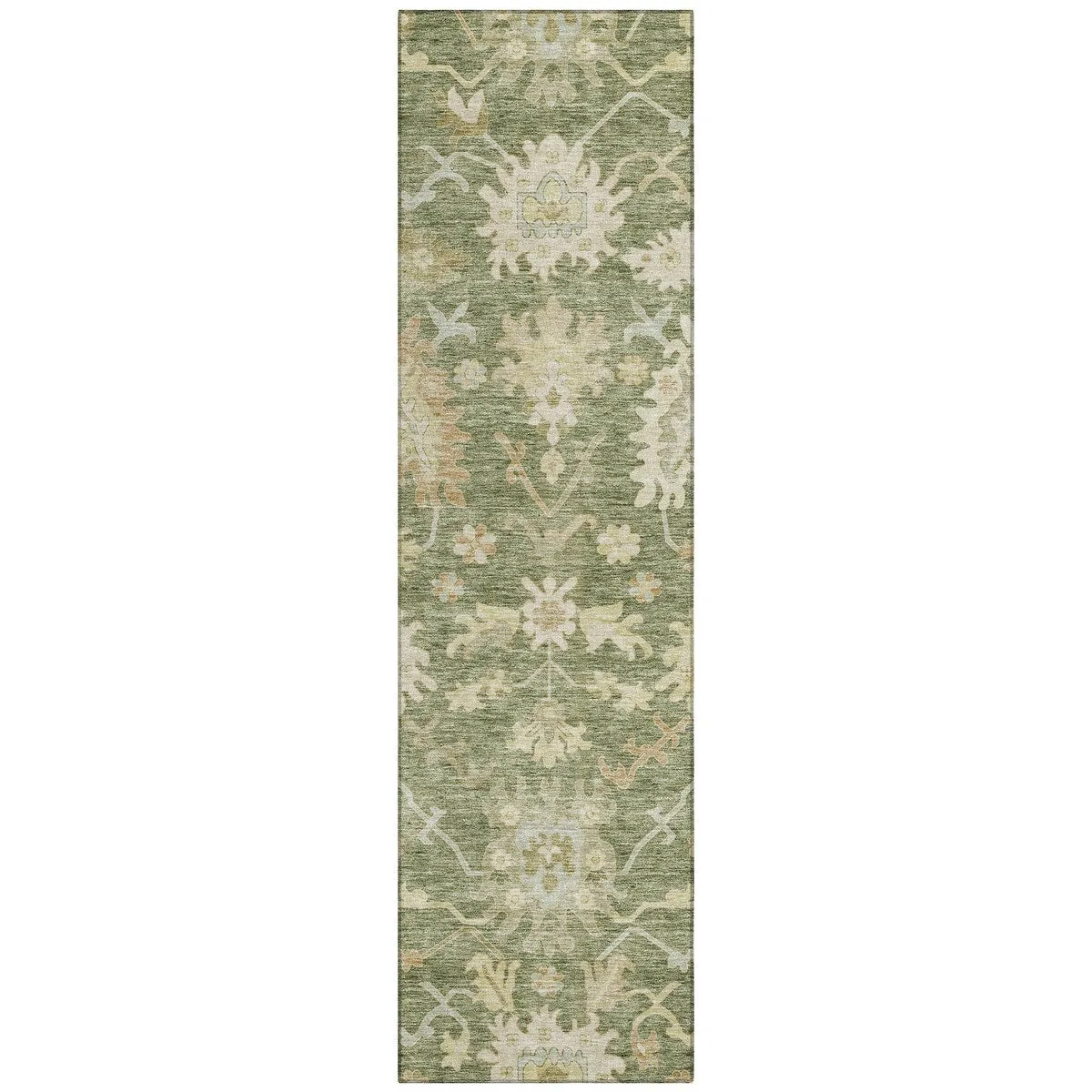Machine Washable Indoor/ Outdoor Traditional Casual Chantille Rug