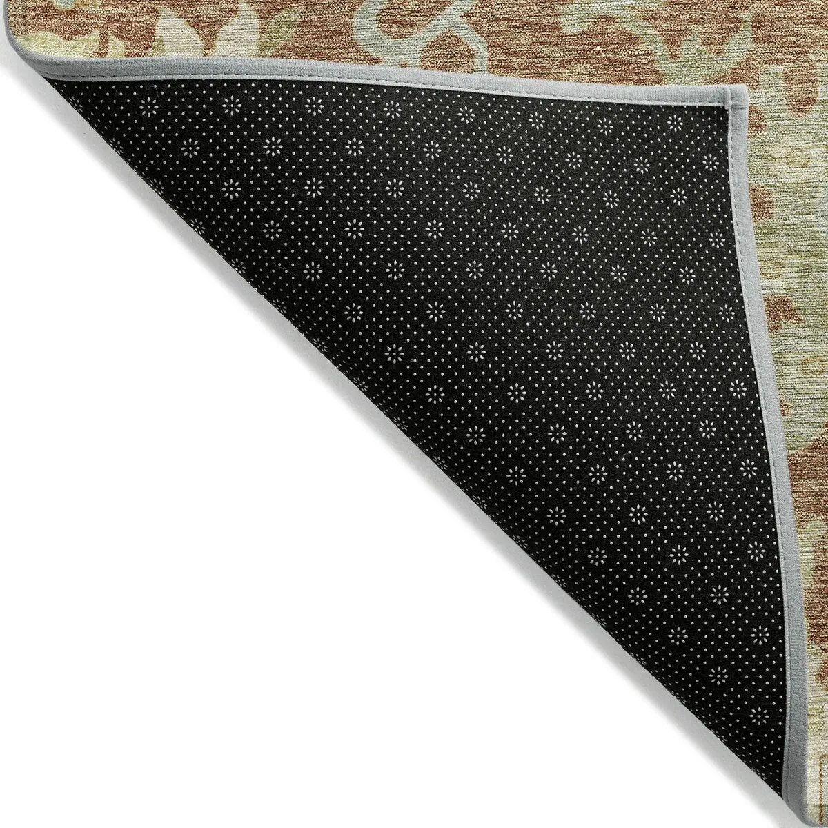 Machine Washable Indoor/ Outdoor Traditional Casual Chantille Rug