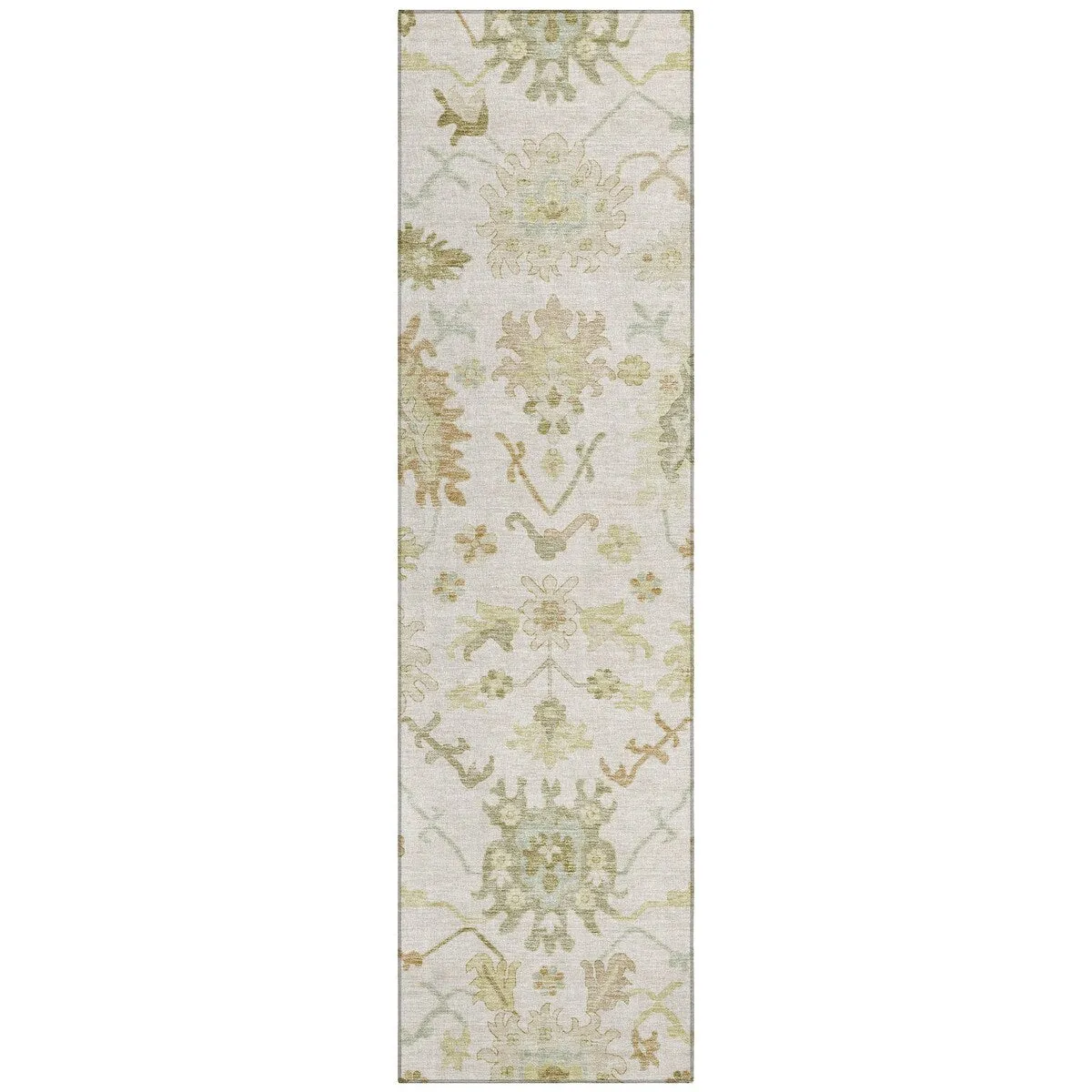 Machine Washable Indoor/ Outdoor Traditional Casual Chantille Rug