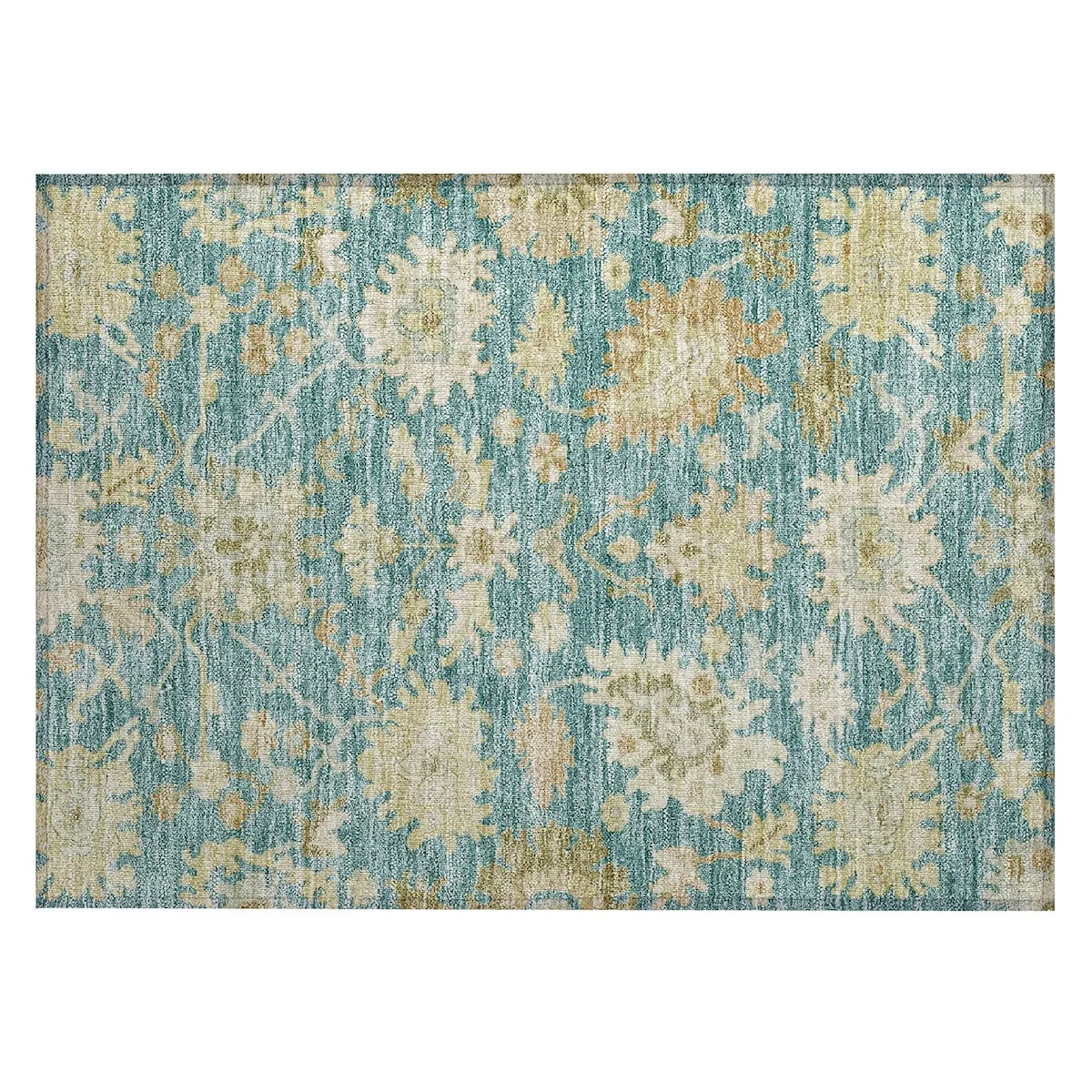 Machine Washable Indoor/ Outdoor Traditional Casual Chantille Rug