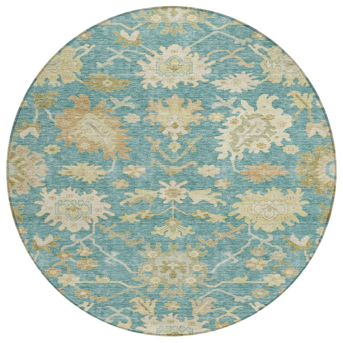 Machine Washable Indoor/ Outdoor Traditional Casual Chantille Rug